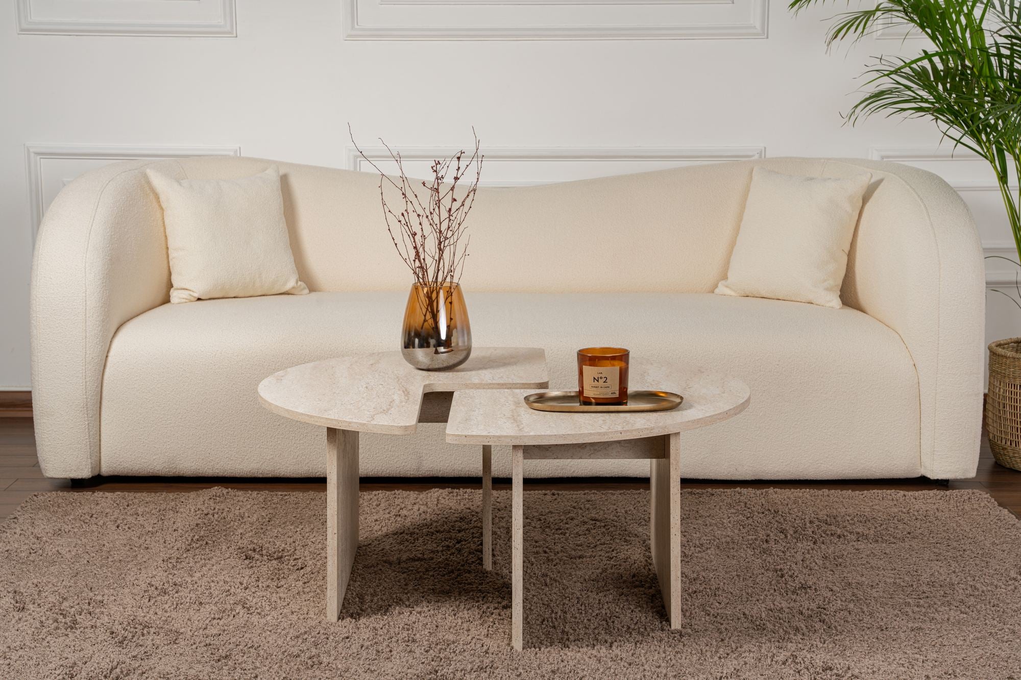 Rani Home Orta Sehpa Traverten 90Cm AB-5375