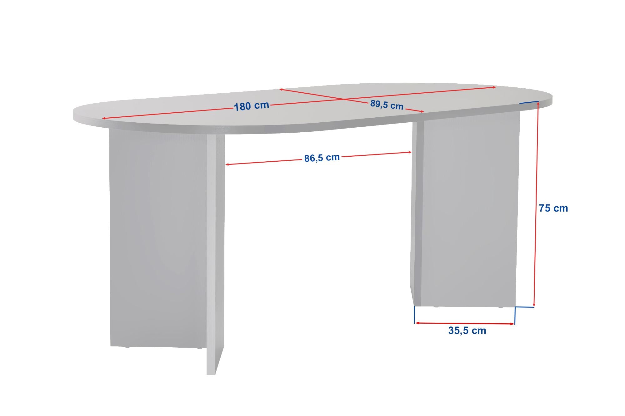 Rani Home Yemek Masası Cadiz Meşe 180 Cm GA-5312
