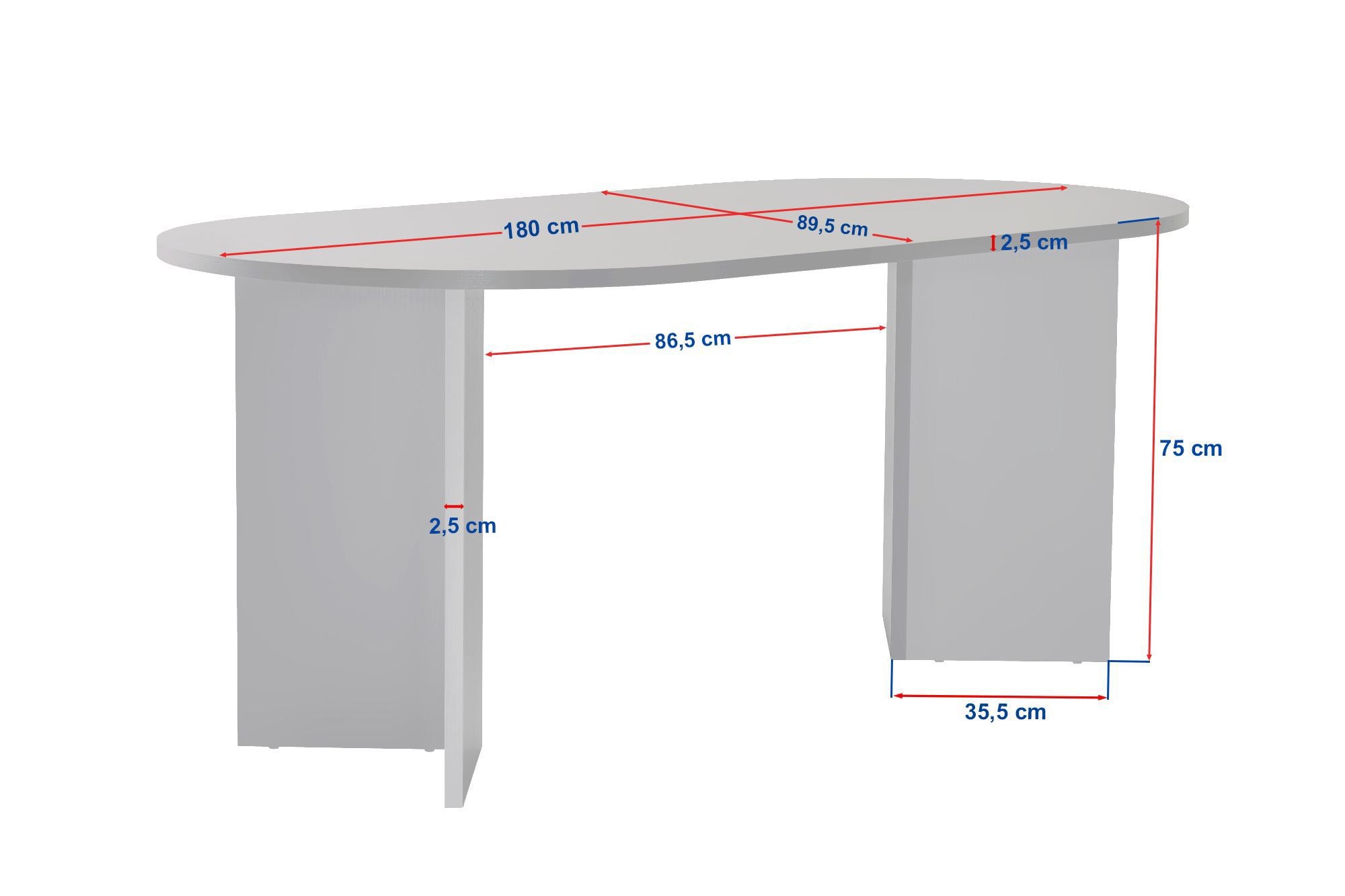 Rani Home Yemek Masası Traverten - Milano Ceviz 180 Cm GA-5226