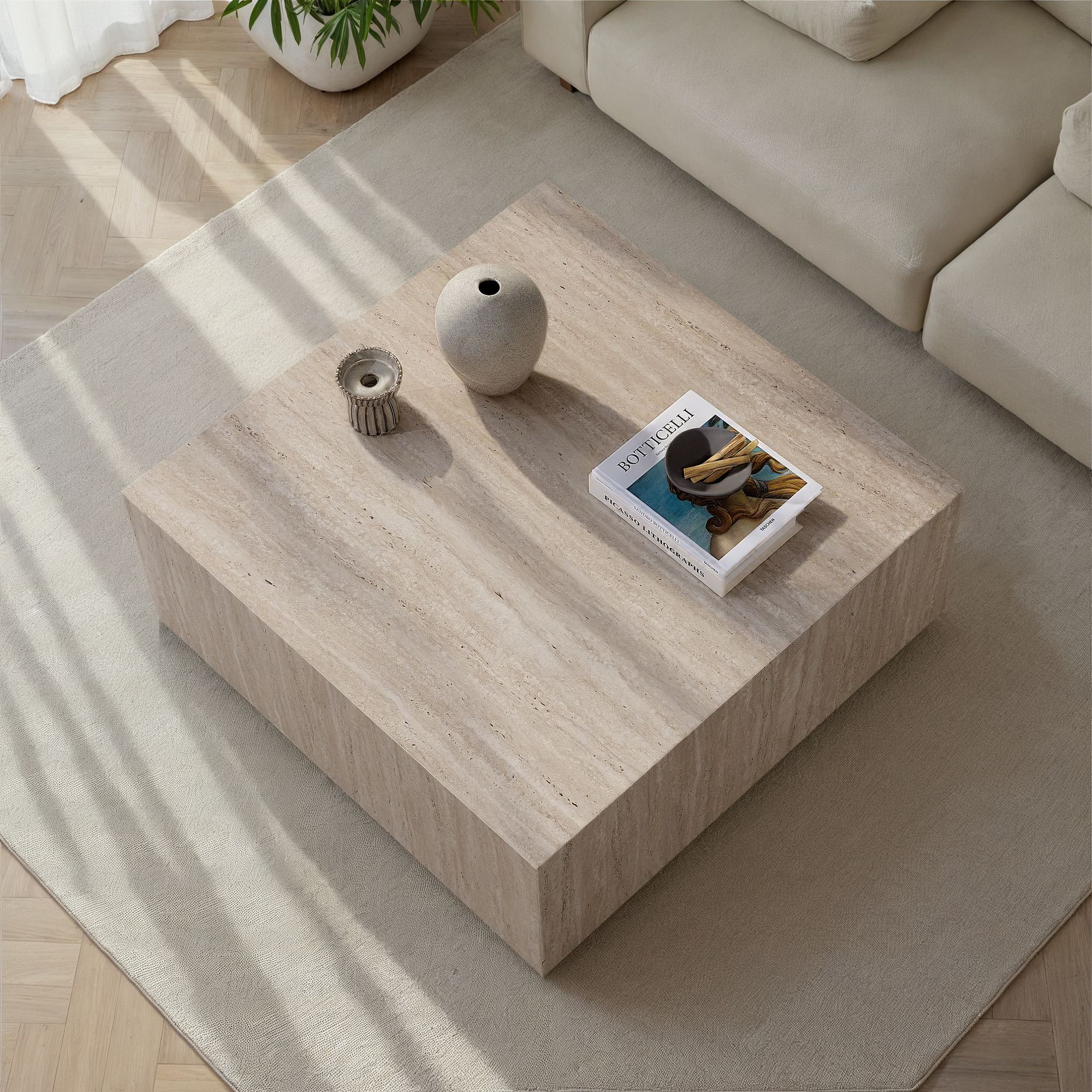 Rani Home Orta Sehpa Traverten 90Cm AB-5282