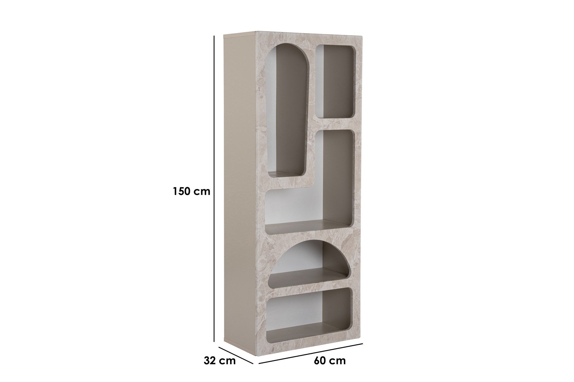 Rani Home Kitaplık Kumtaşı Mermer Desen 60 Cm HC-5339
