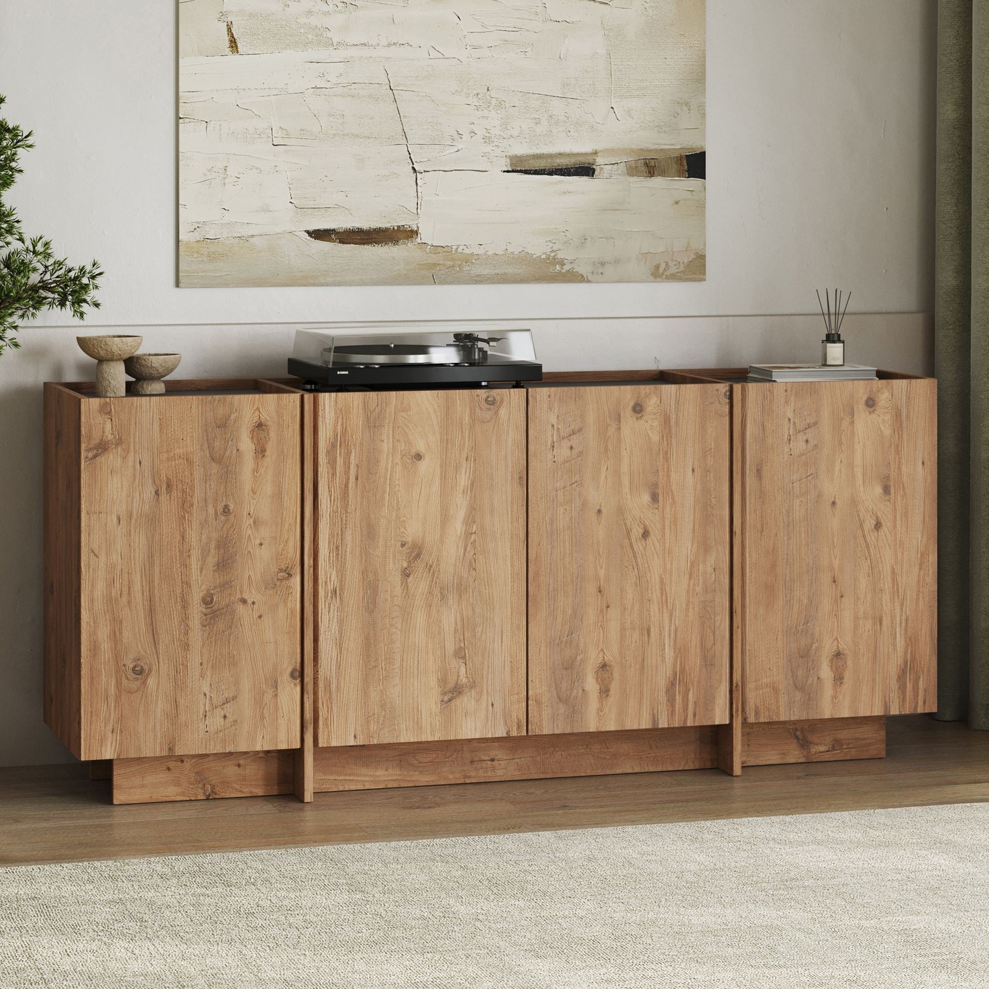 Rani Home Konsol Atlantik Çam - Antrasit 180Cm GD-5517