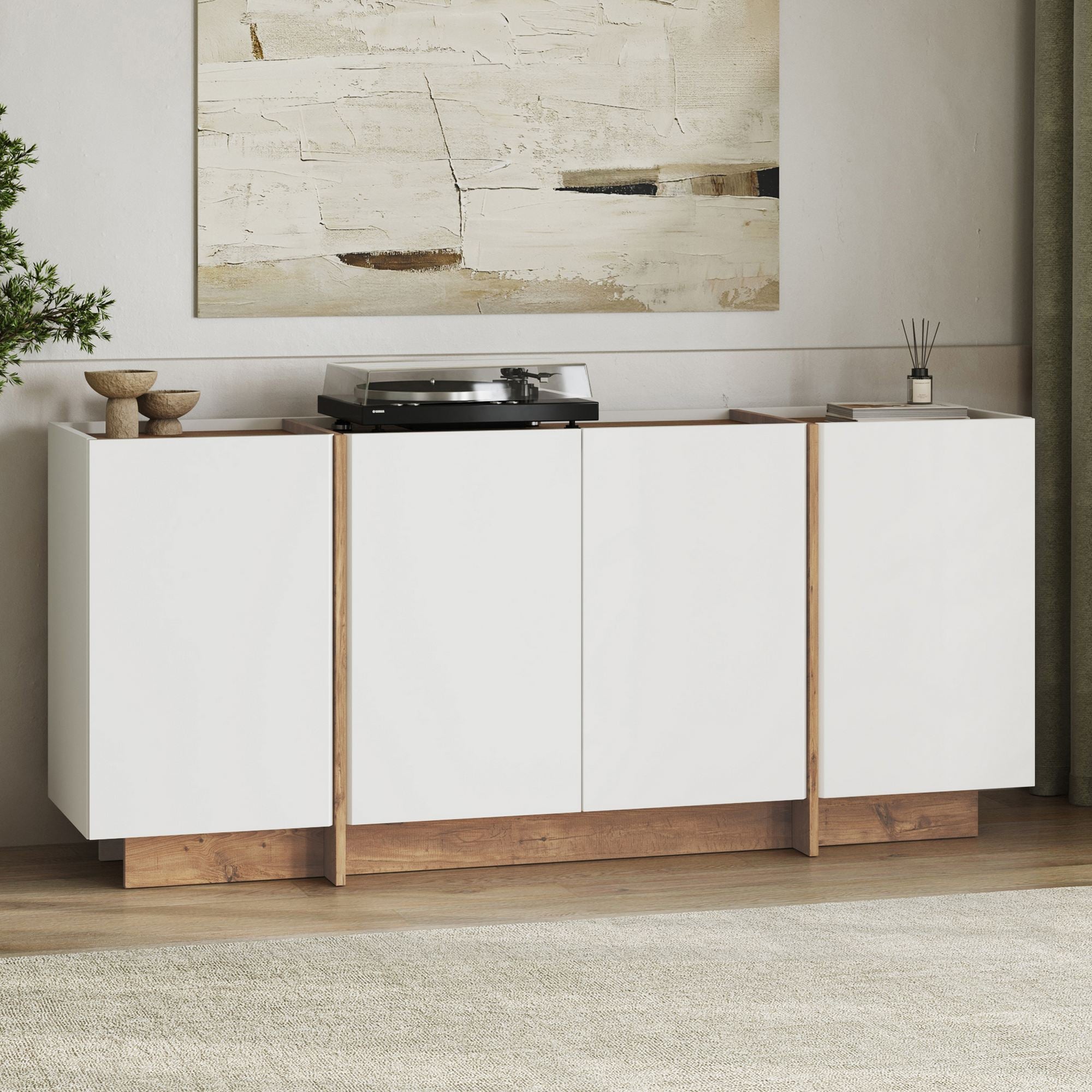 Rani Home Konsol Beyaz - Atlantik Çam 180Cm GD-5520