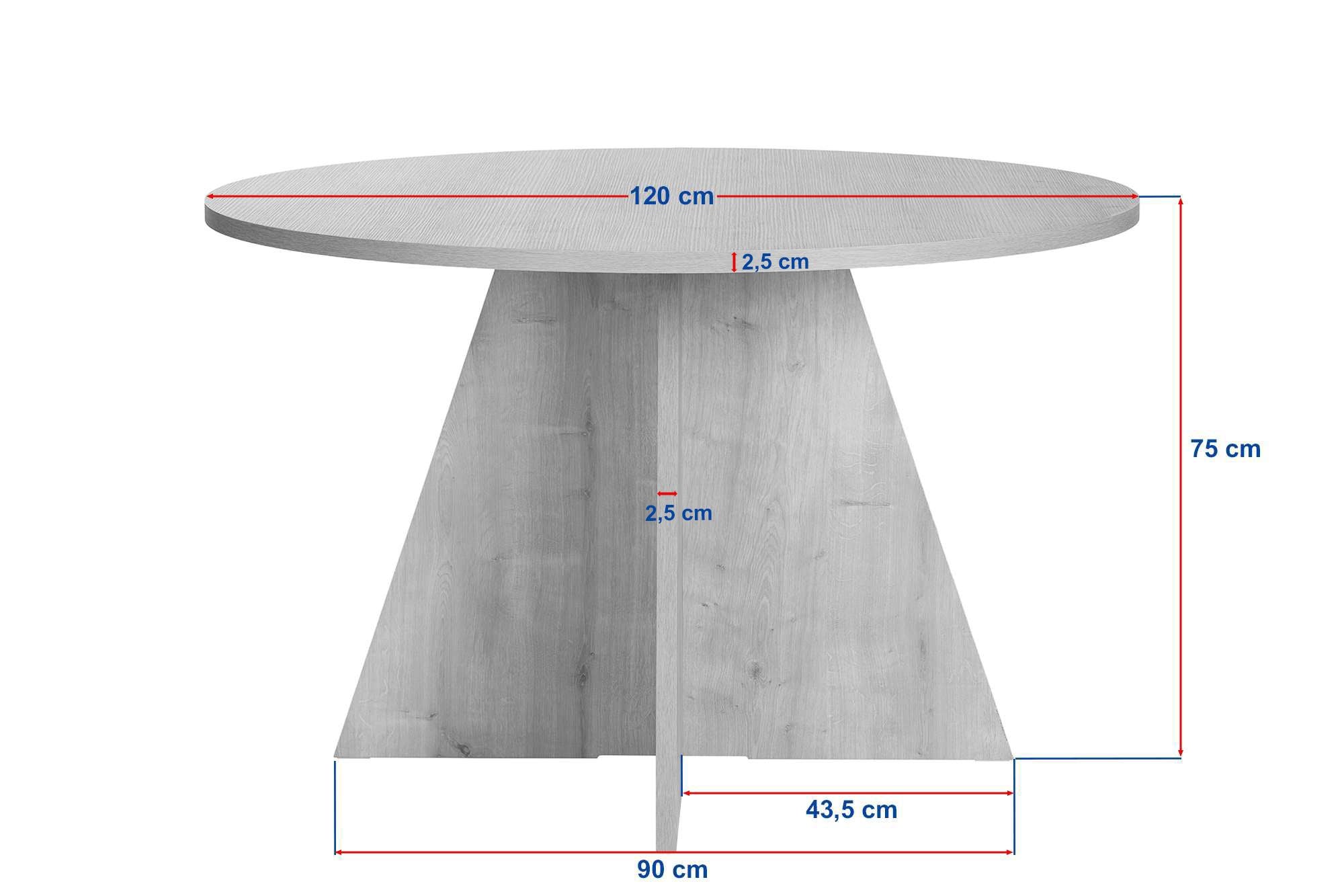 Rani Home Yemek Masası Traverten - Venedik Cevizi 120 Cm GA-5309