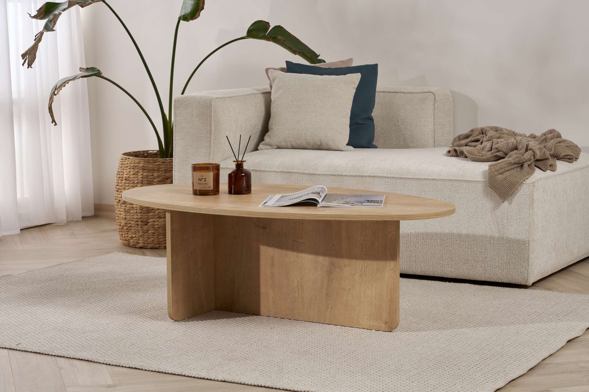 Rani Home Orta Sehpa Meşe 120Cm AB-5404