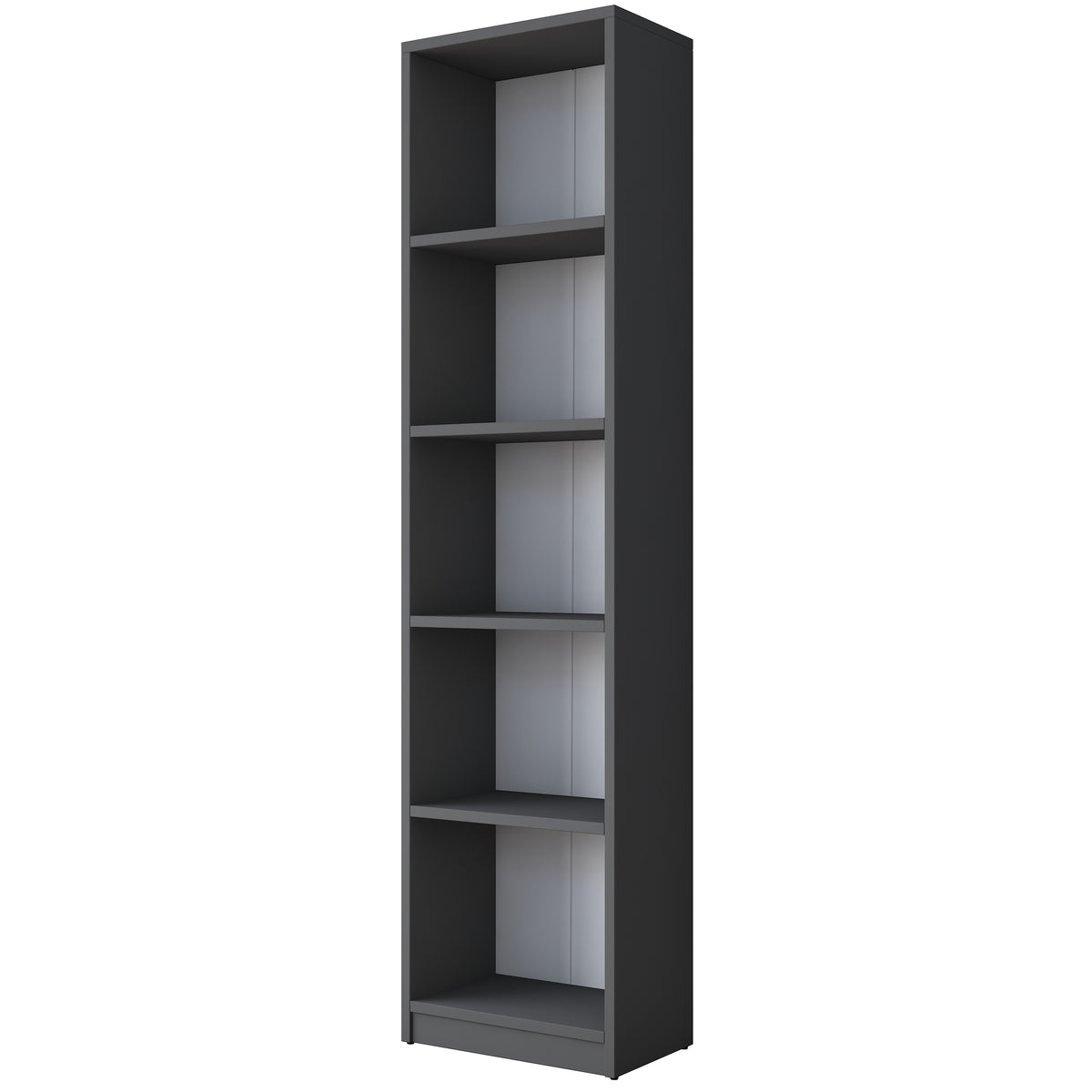 Rani HC111 Kitaplık 5 Raflı Çalışma Odası Kütüphane Modern Duvar Rafı Antrasit