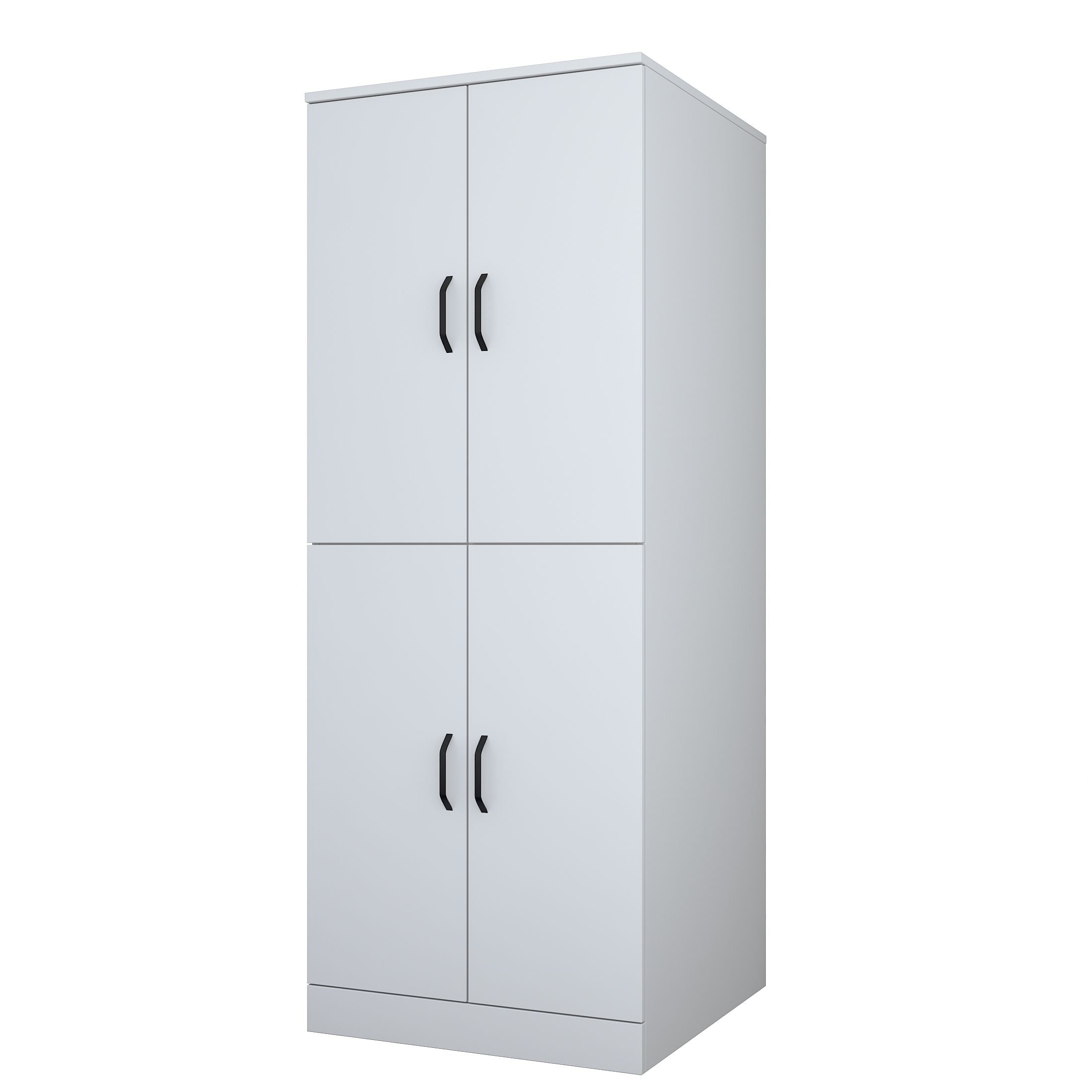 Rani KD109 Çamaşır Makinesi Dolabı 4 Kapaklı 2 Raflı Banyo Dolabı Beyaz