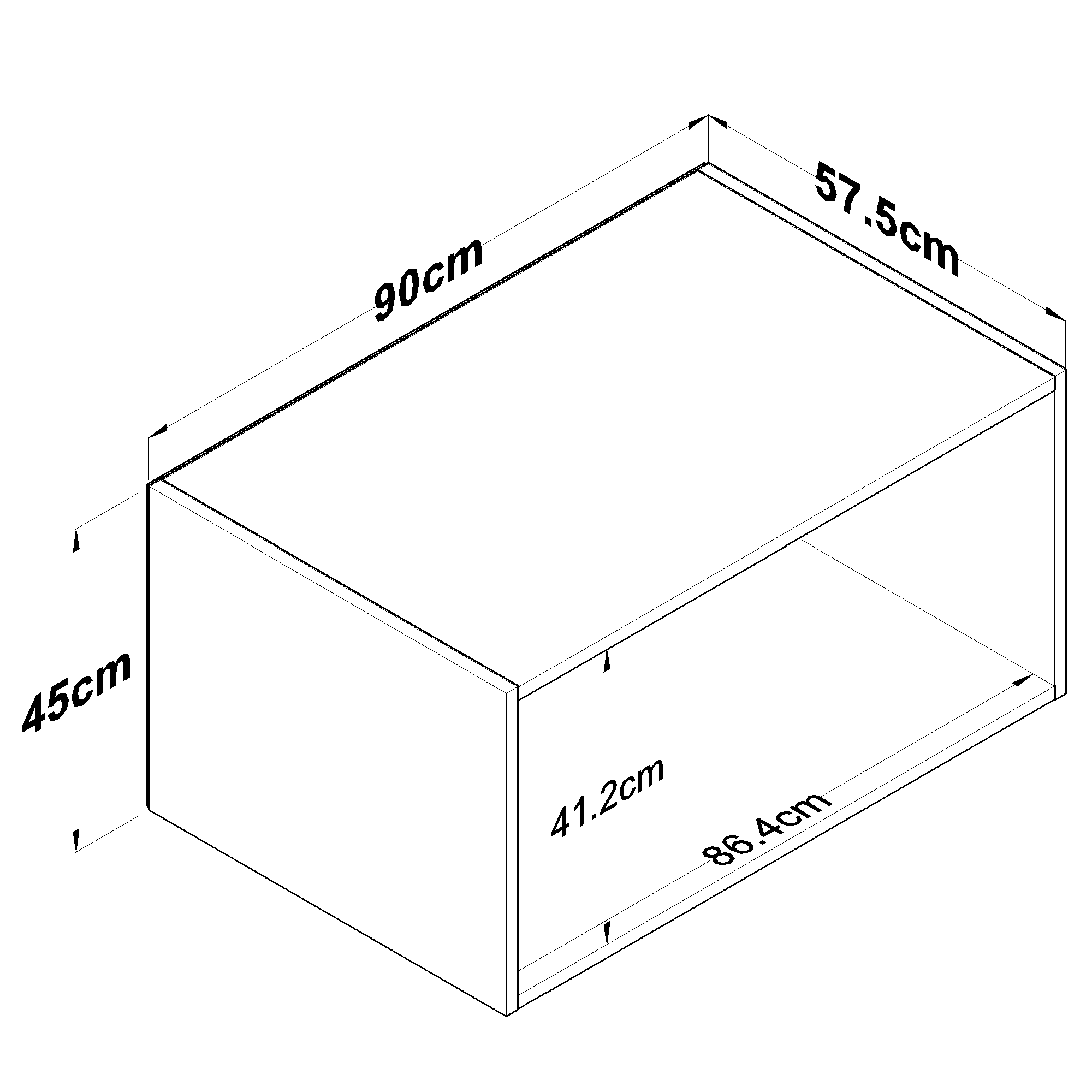 Rani BA166 Gardırop Çok Amaçlı Üst Modül Beyaz
