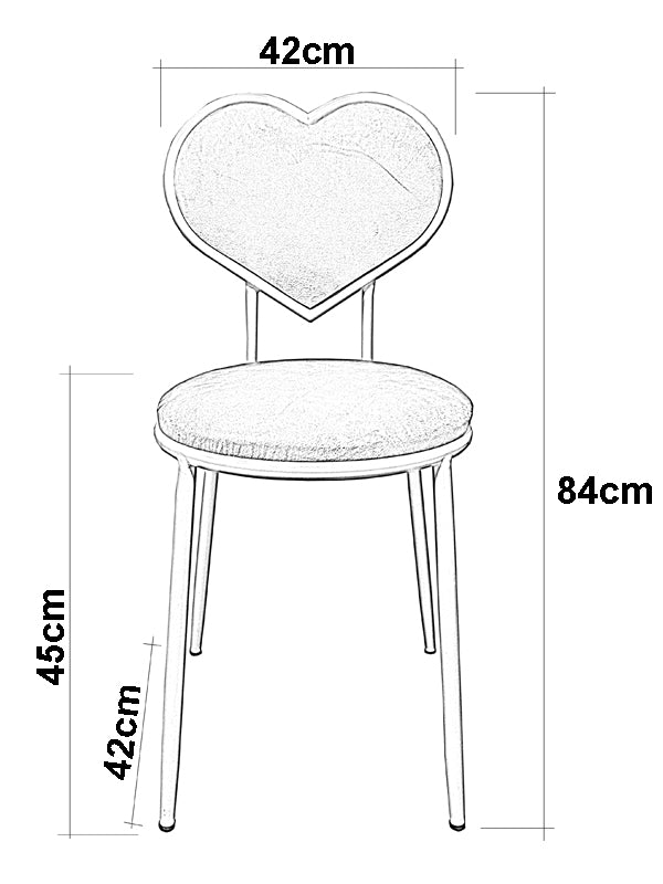 Rani JB112 Kalpli Metal Sandalye Makyaj Masası Sandalyesi Beyaz