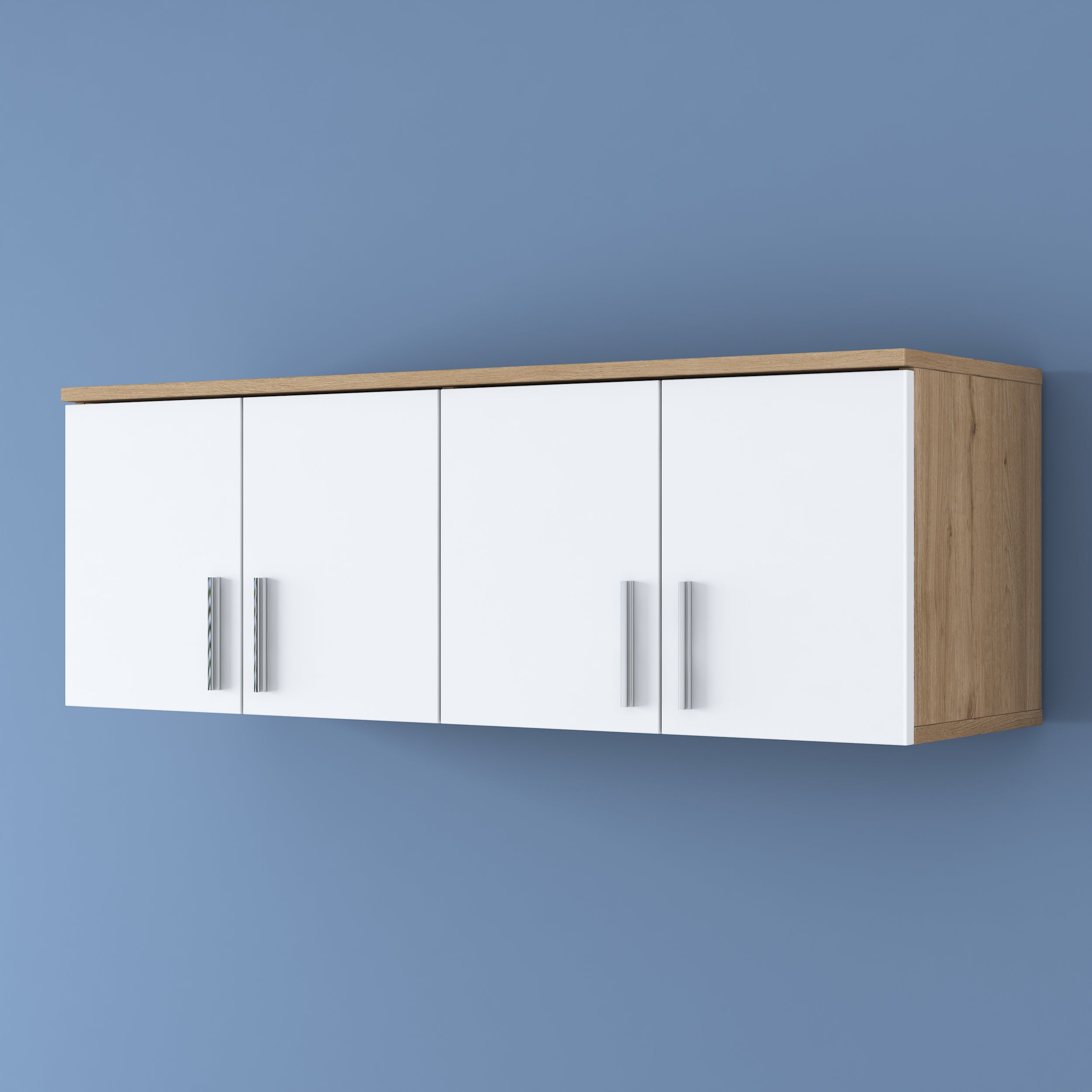 Rani EA150 Portmanto Üst Modülü Çok Amaçlı Dolap Sepet Ceviz - Beyaz