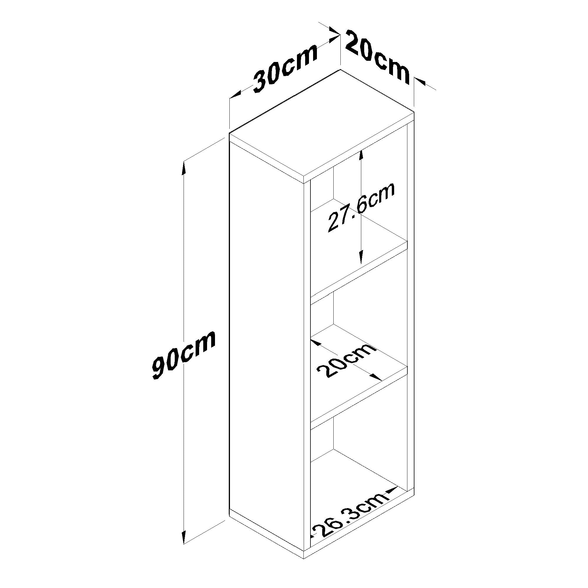 Rani HC119 Kitaplık 2 Raflı Çalışma Odası Kütüphane Modern Duvar Rafı Beyaz