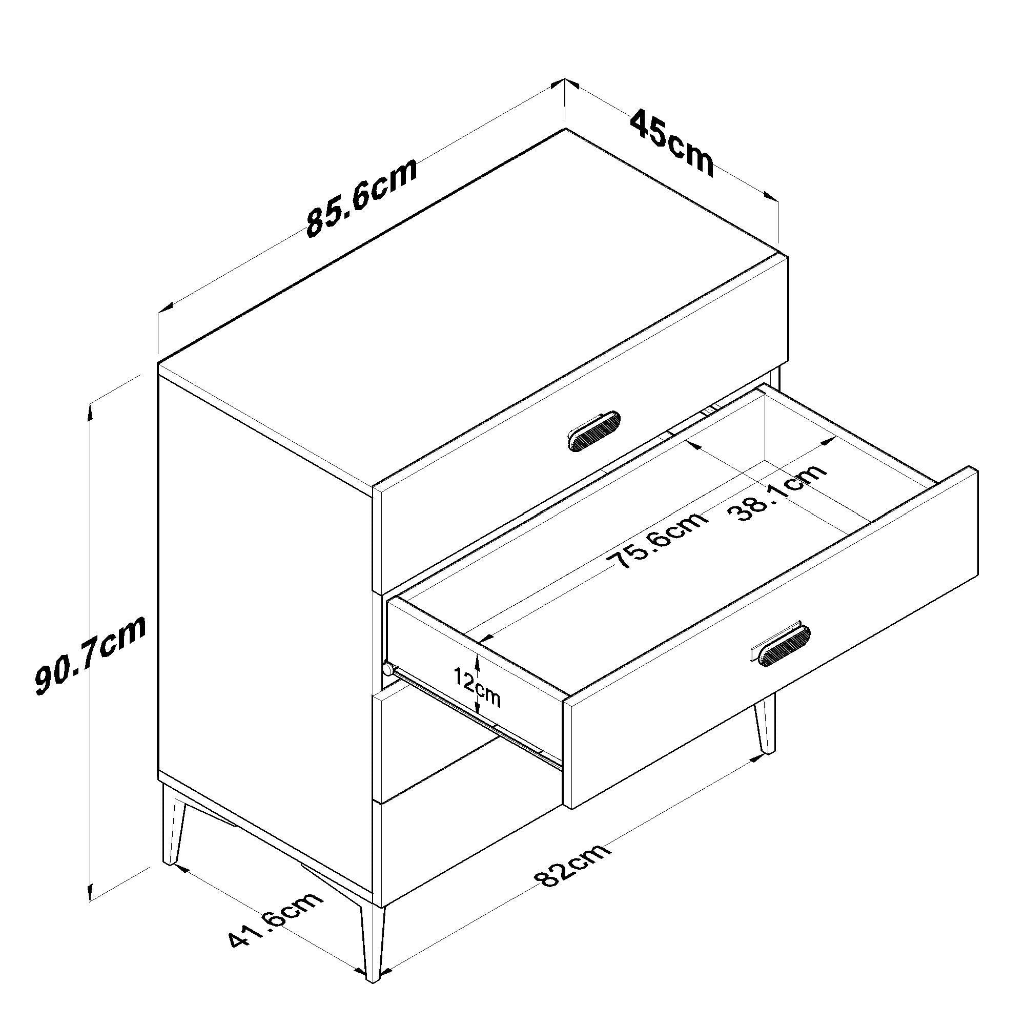 Rani BE116 Şifonyer 4 Çekmeceli Yatak Odası Bebek Odası Beyaz