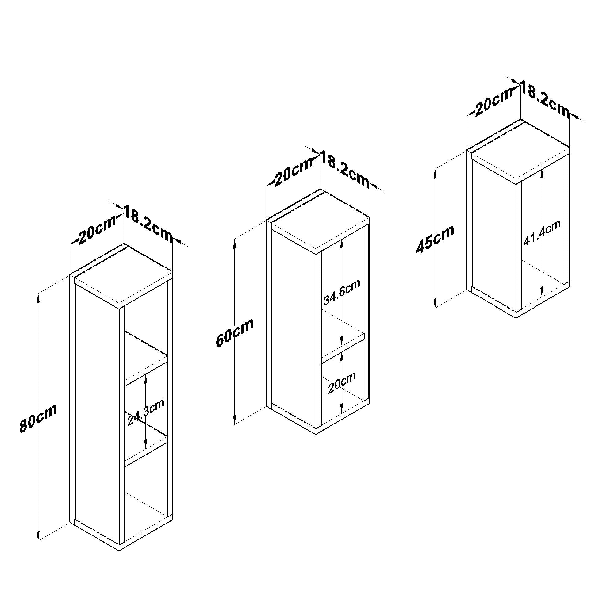 Rani AD106 Modern Gizli Bölmeli Sütun Yan Sehpa Takımı Traverten