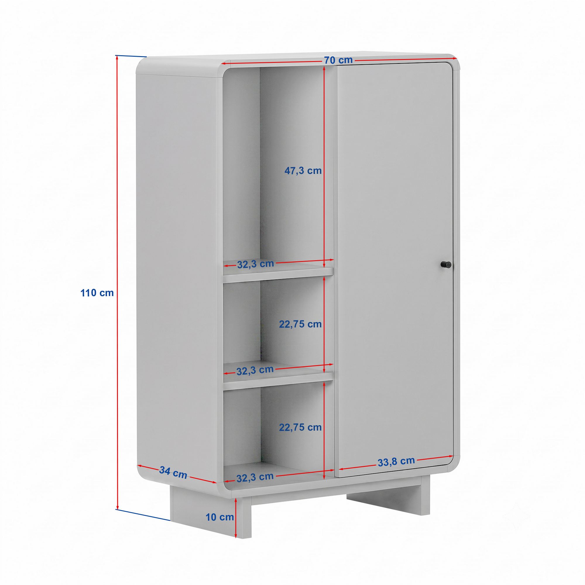 Rani Home Kitaplık Milano Ceviz 70 Cm HC-6220