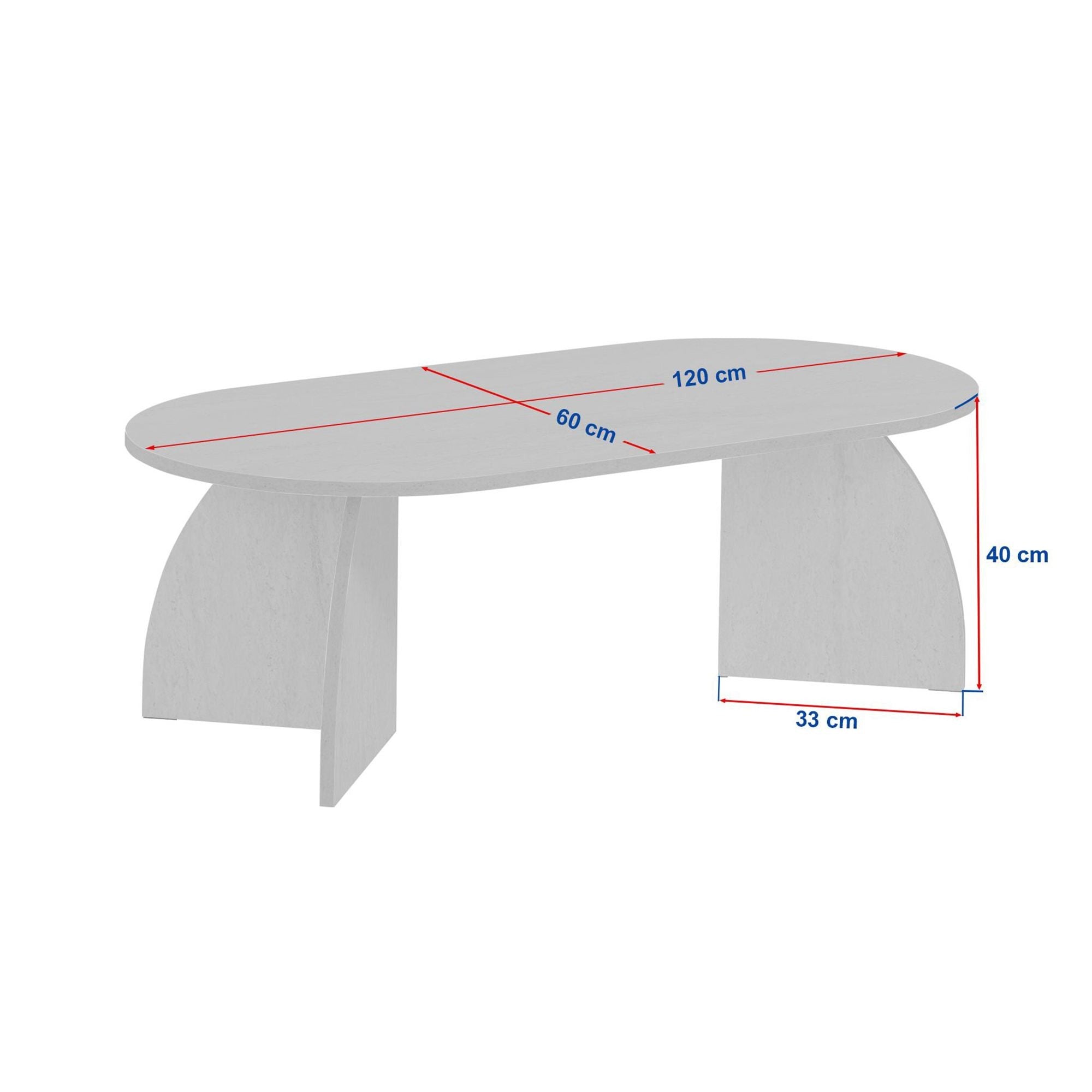 Rani Home Orta Sehpa Traverten - Venedik Cevizi 120 Cm AB-5747