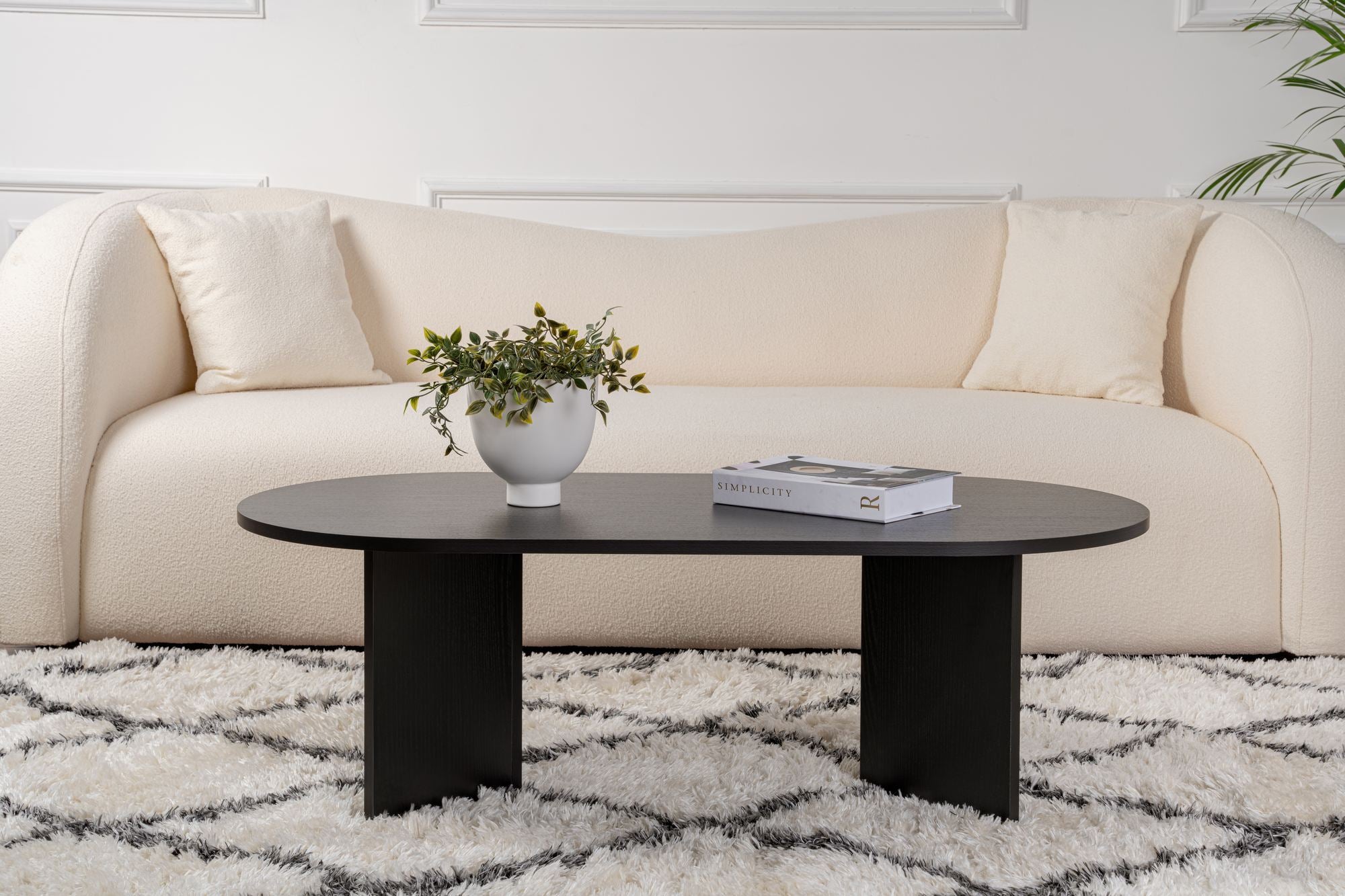 Rani Home Orta Sehpa Ahşap Desenli Siyah 119Cm AB-5296