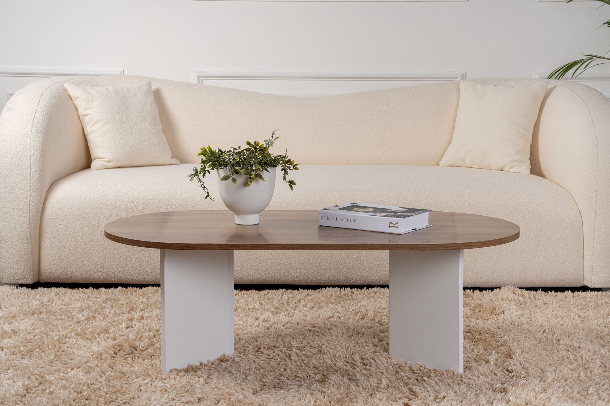 Rani Home Orta Sehpa Venezia Ceviz - Beyaz 119Cm AB-5292