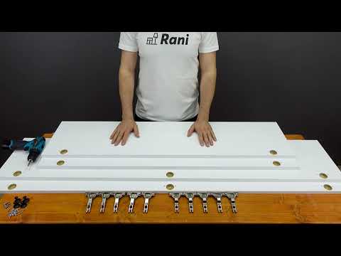 Rani BA108 Geniş Gardırop Elbise Dolabı 4 Kapaklı 2 Çekmeceli 1 Raflı 2 Askılı Sepet Ceviz - Beyaz