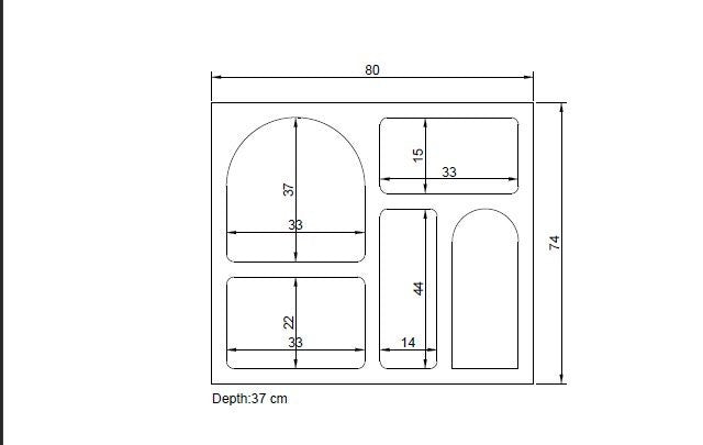 Rani Home Konsol Beyaz 80Cm GD-5333