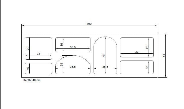 Rani Home Konsol Beyaz 160Cm GD-5343
