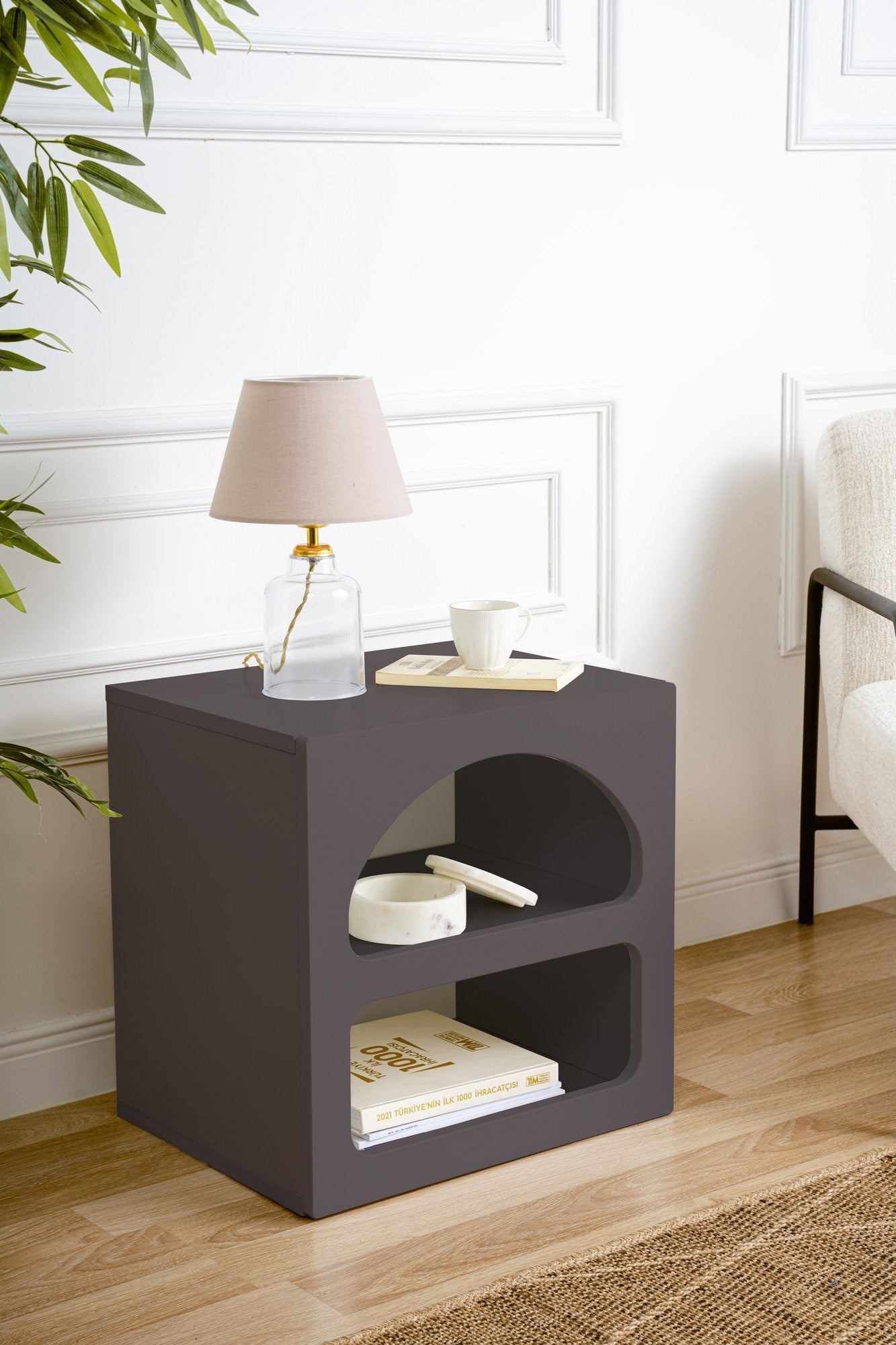 Rani Home Komodin Antrasit 50Cm BD-5328