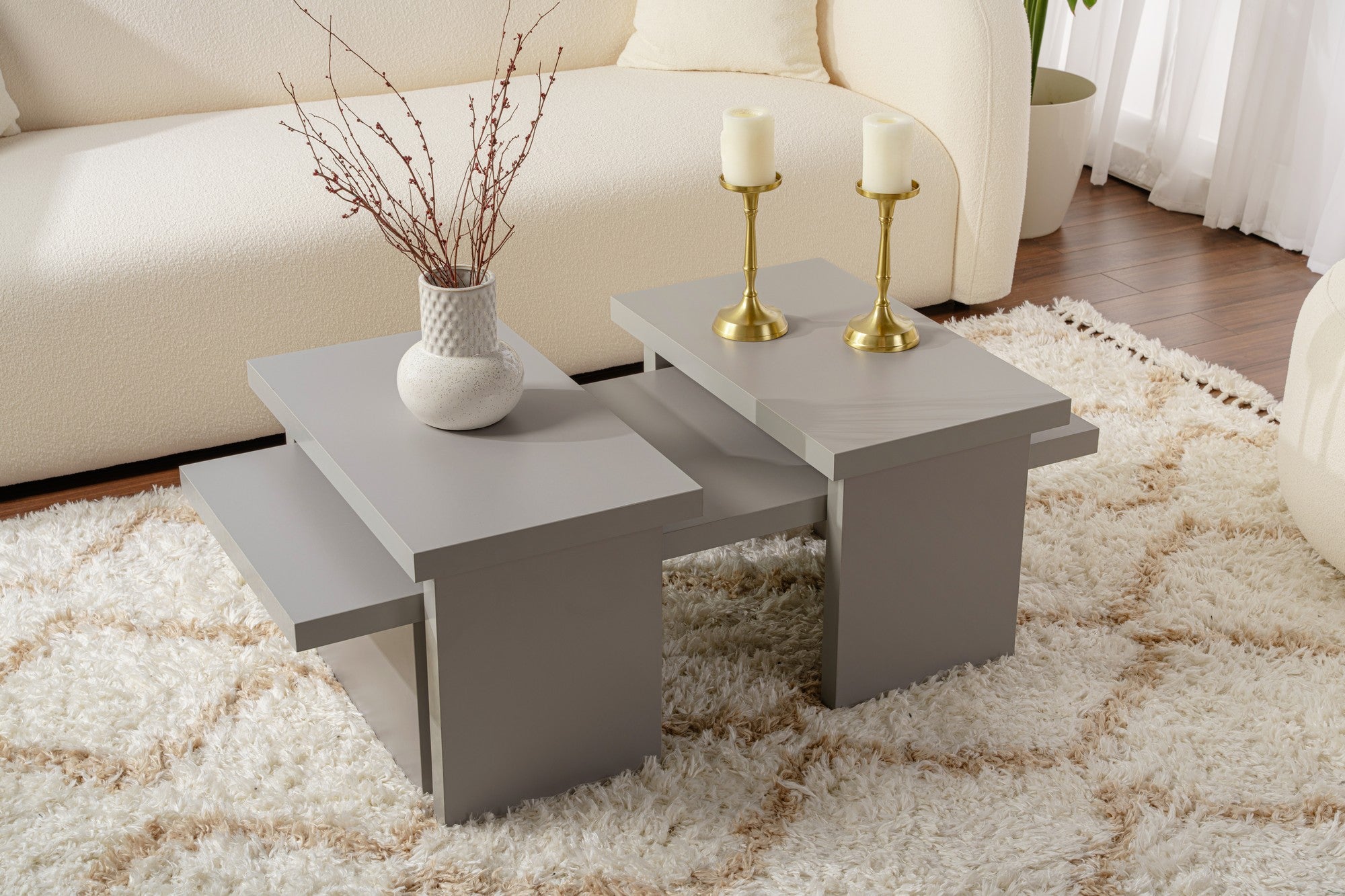 Rani Home Orta Sehpa Sis Gri 110Cm AB-5512