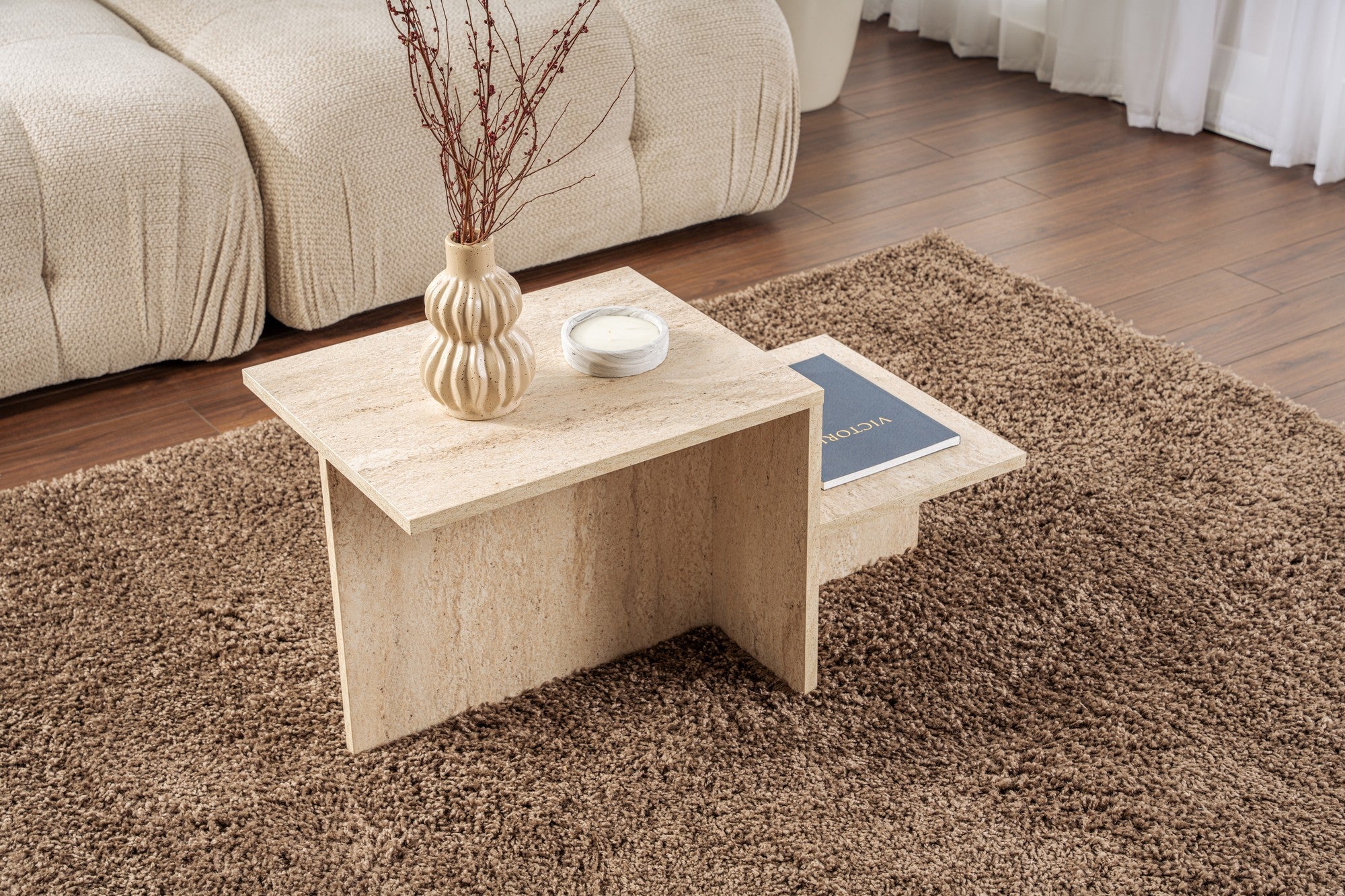 Rani Home Orta Sehpa Traverten 80Cm AB-5257