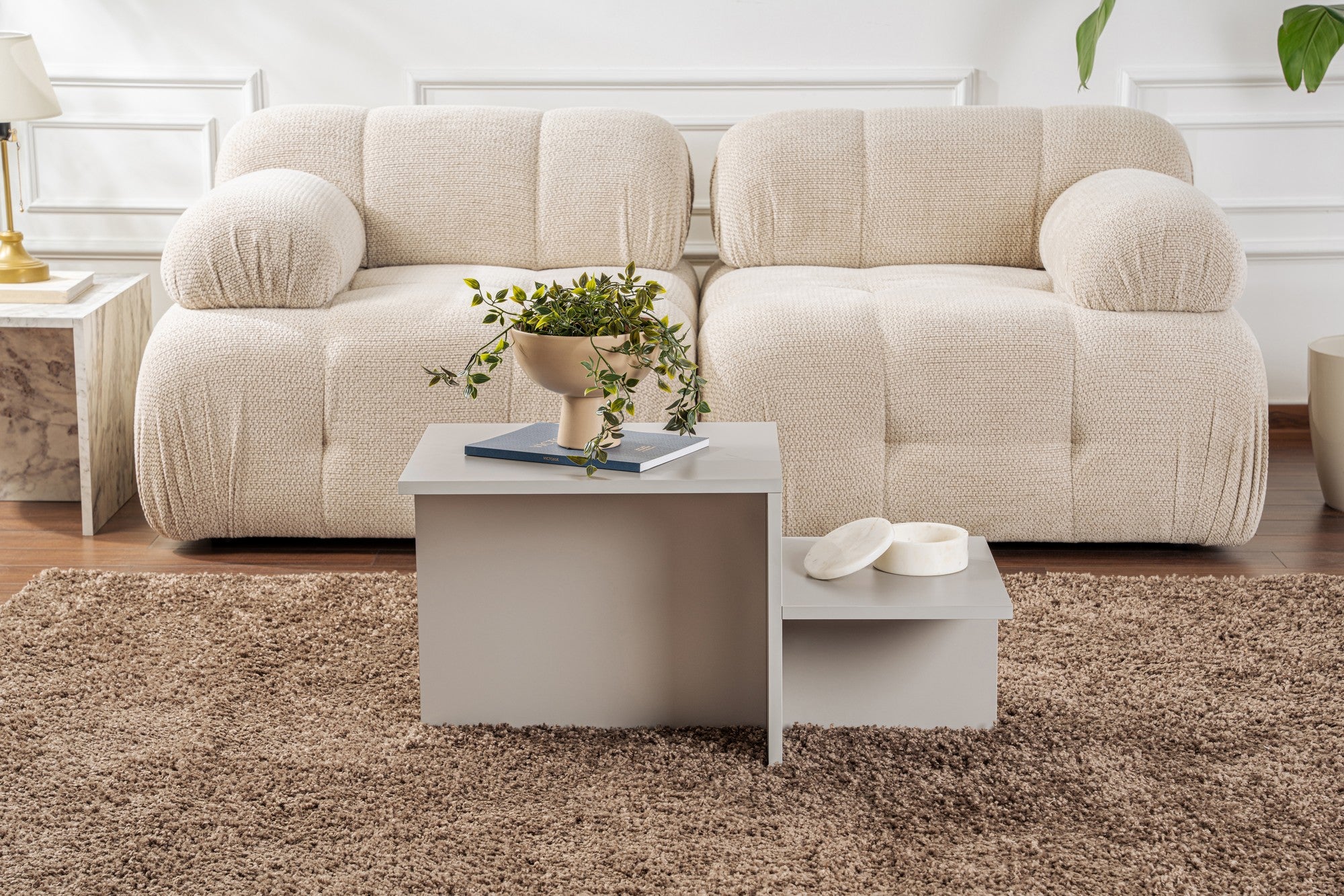 Rani Home Orta Sehpa Sis Gri 80Cm AB-5256