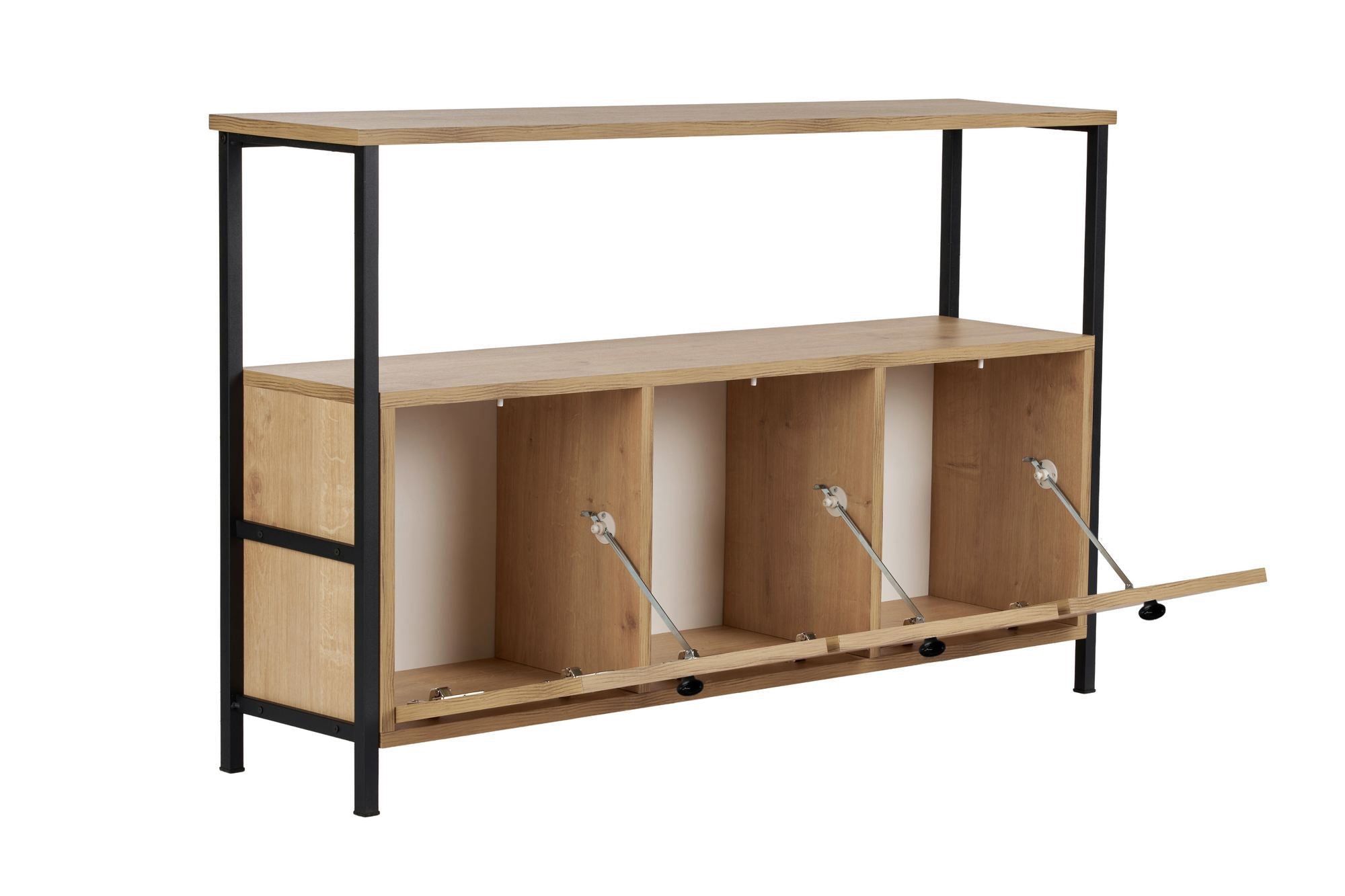 Rani Home Konsol Meşe Metal Ayaklı 120CmSiyah  EG-5269