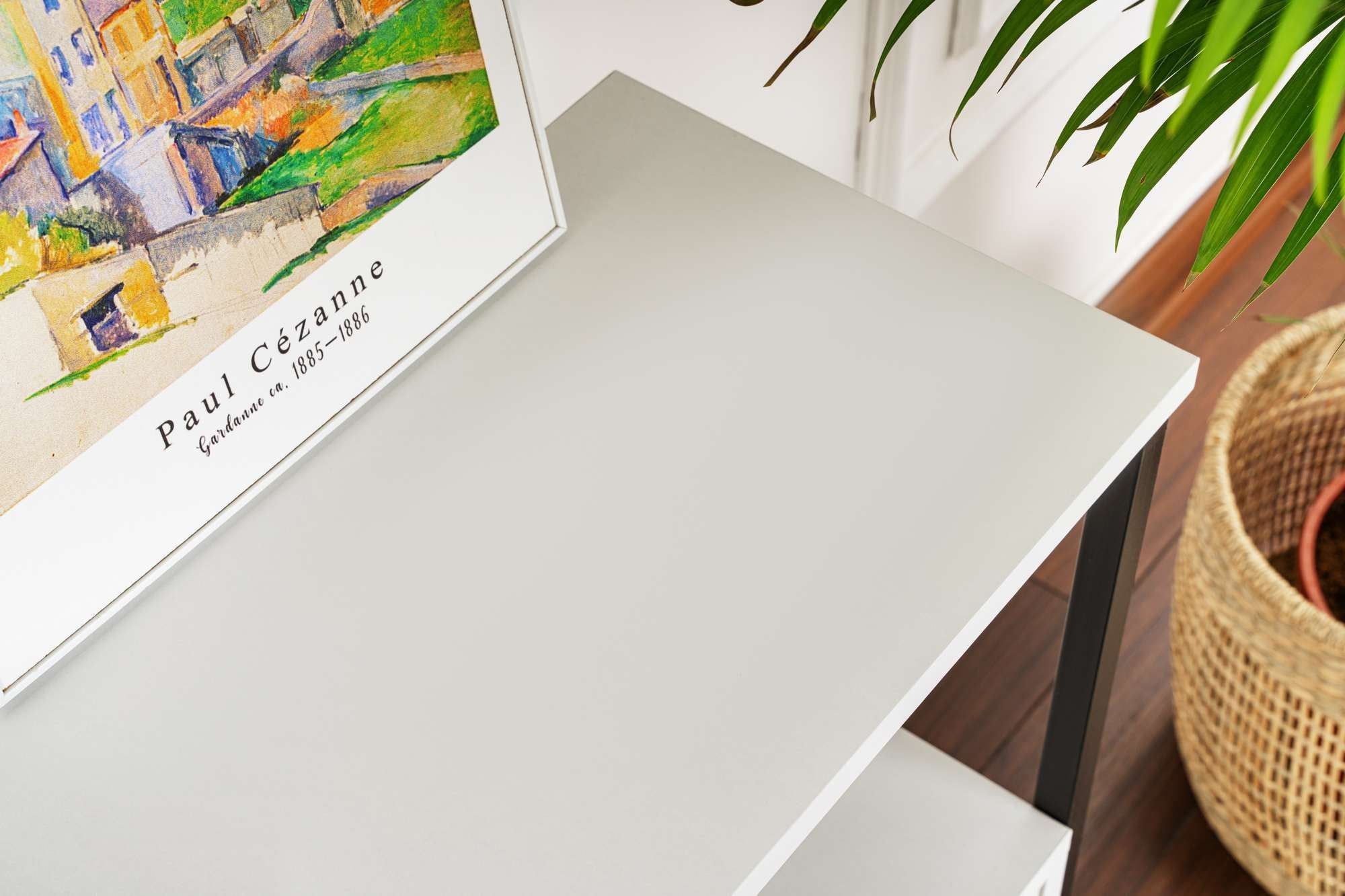 Rani Home Konsol Beyaz Siyah Metal Ayaklı 120Cm EG-5272