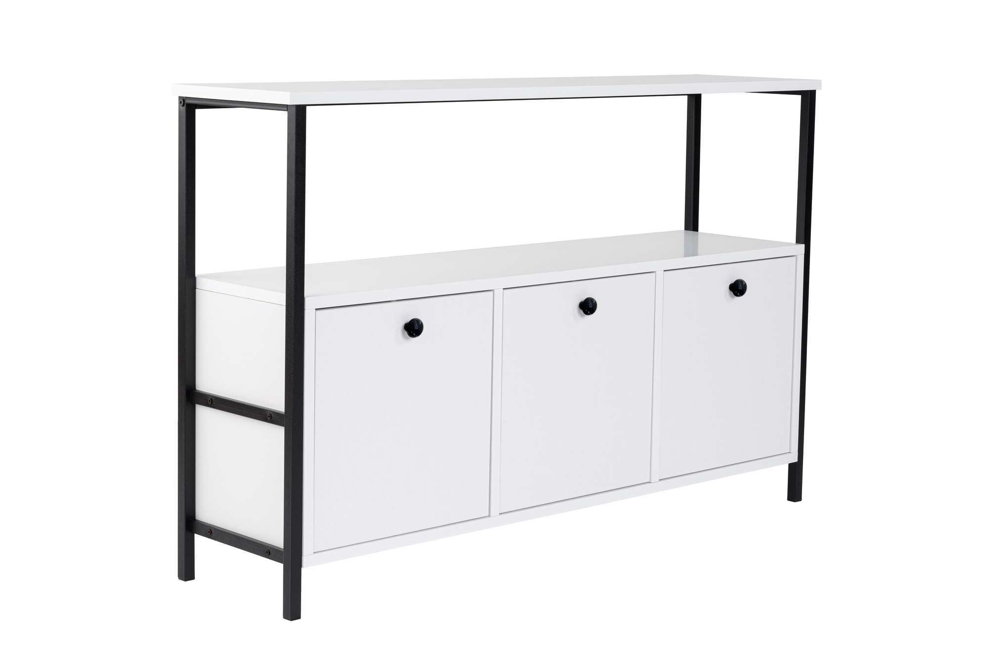 Rani Home Konsol Beyaz Siyah Metal Ayaklı 120Cm EG-5272