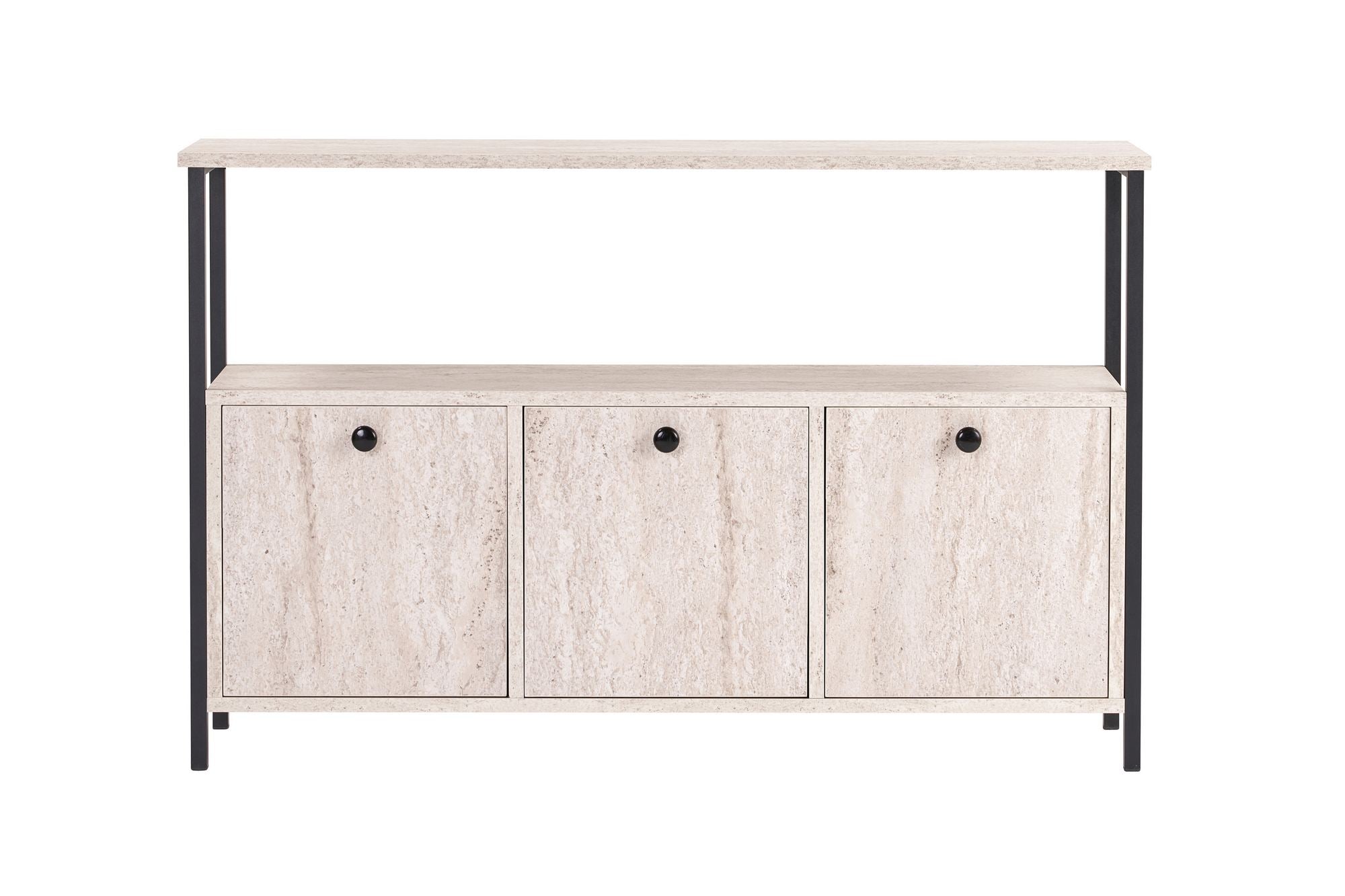 Rani Home Konsol Traverten Siyah Metal Ayaklı 120Cm EG-5270