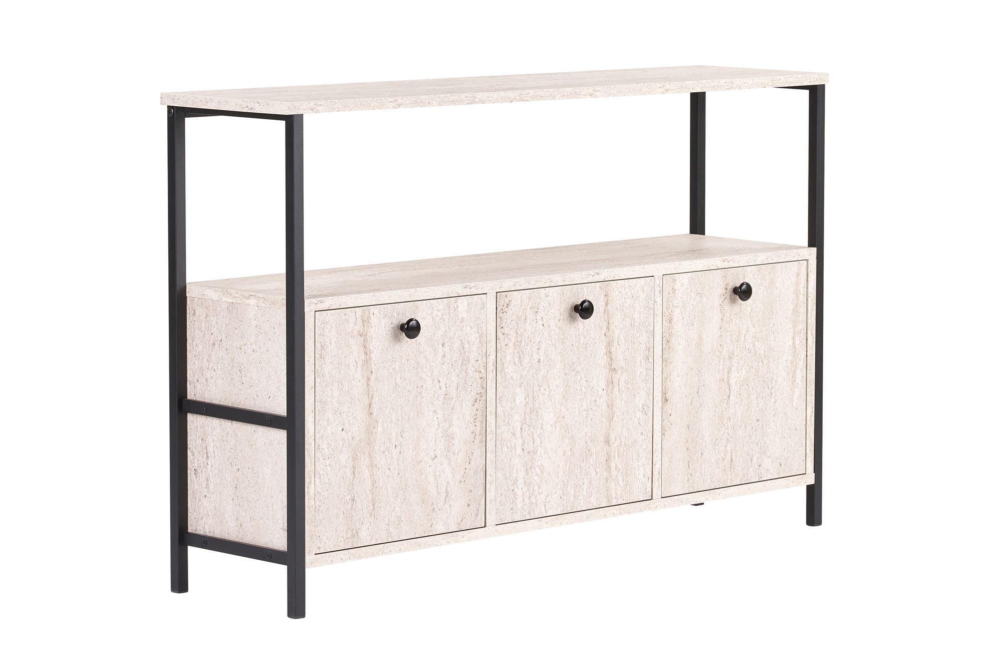 Rani Home Konsol Traverten Siyah Metal Ayaklı 120Cm EG-5270