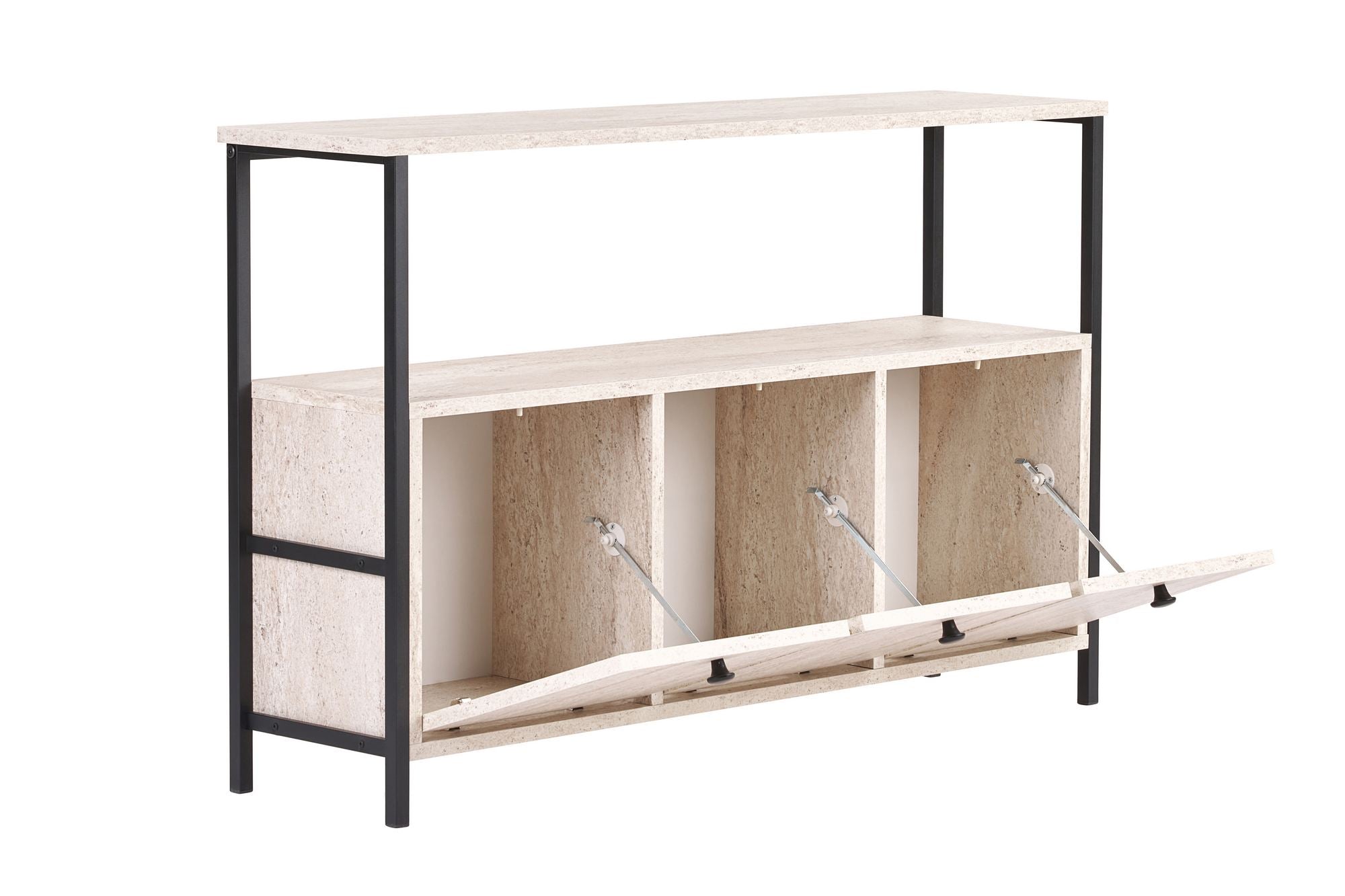 Rani Home Konsol Traverten Siyah Metal Ayaklı 120Cm EG-5270