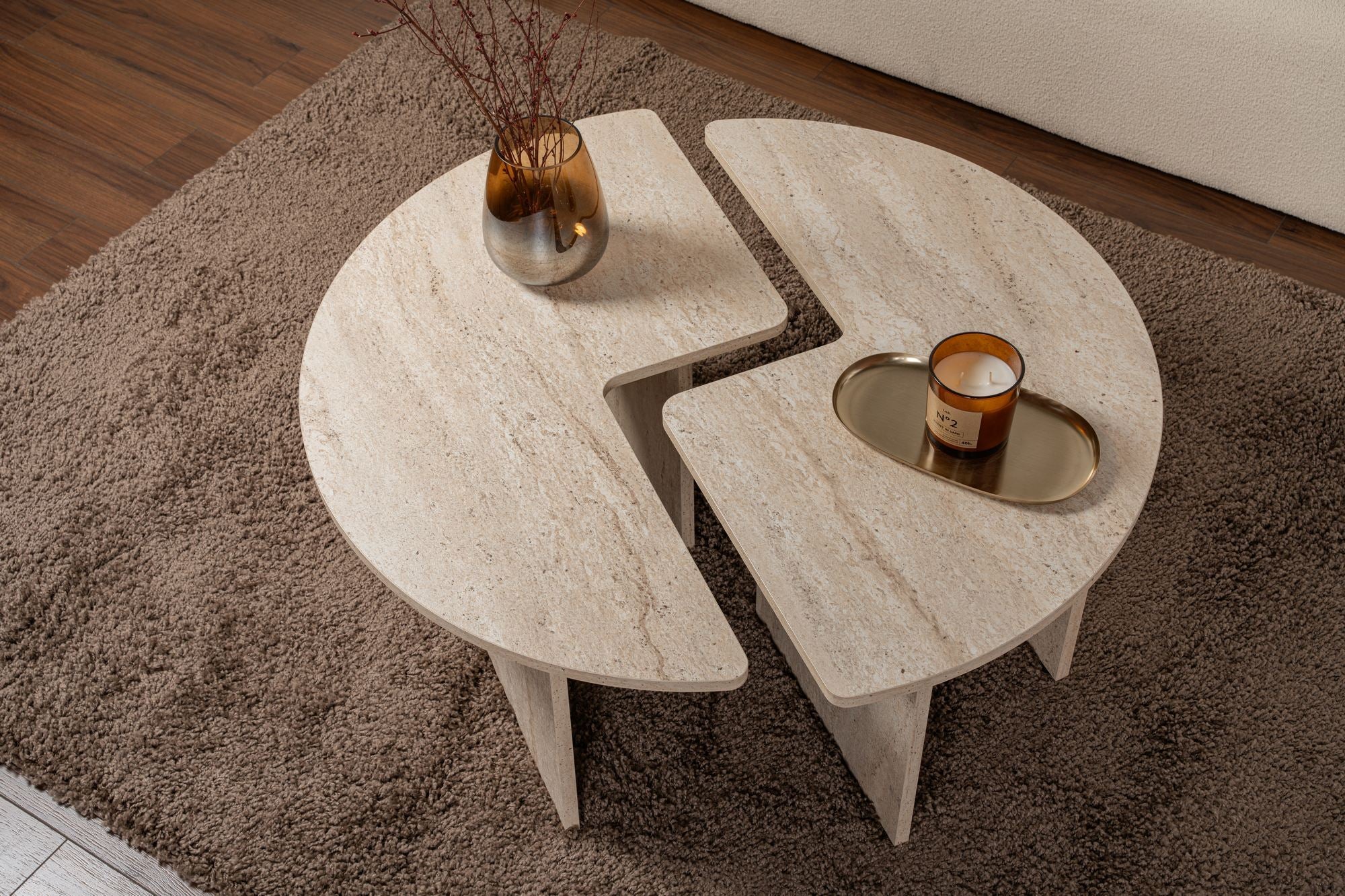 Rani Home Orta Sehpa Traverten 90Cm AB-5375