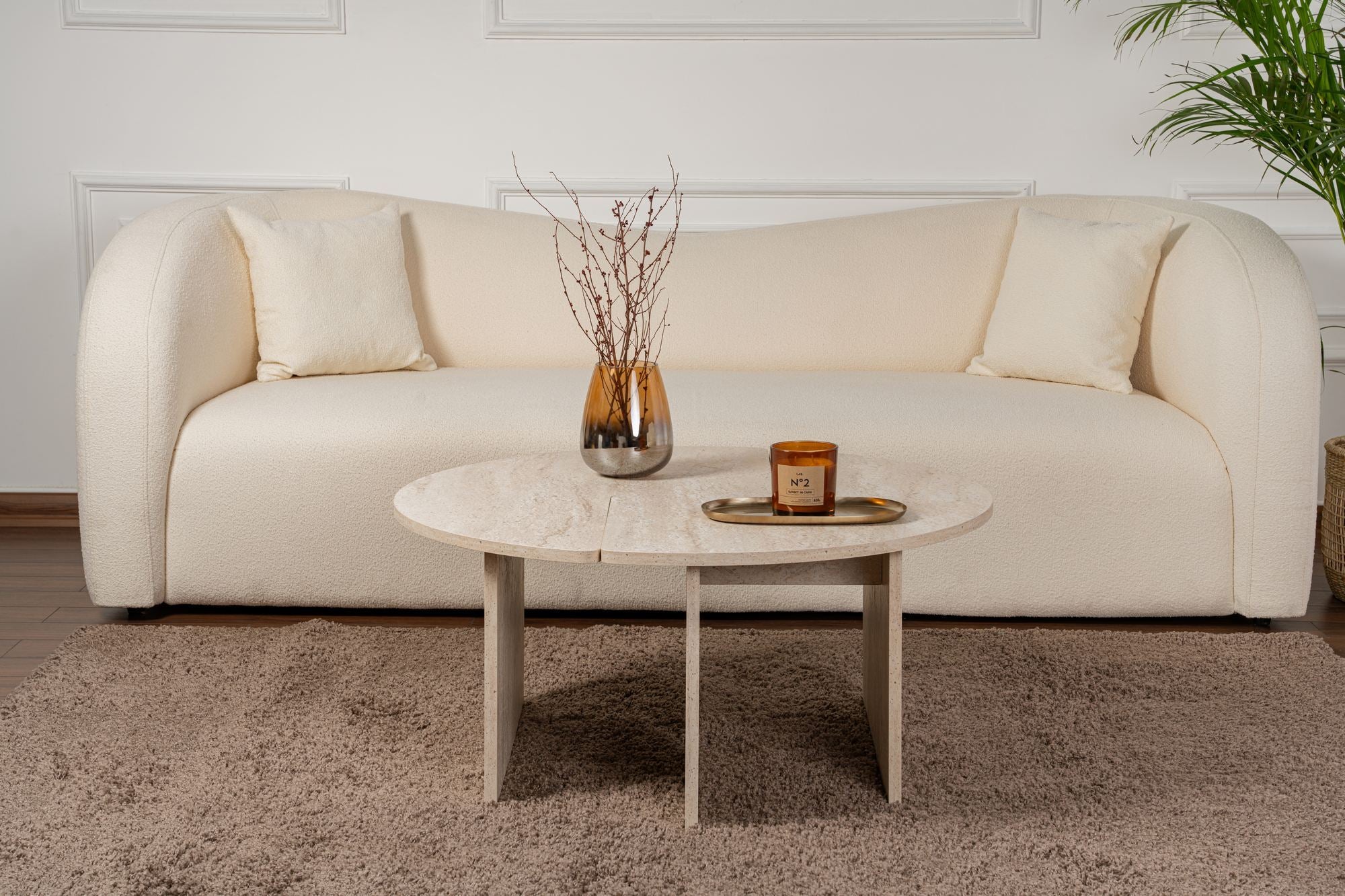 Rani Home Orta Sehpa Traverten 90Cm AB-5375