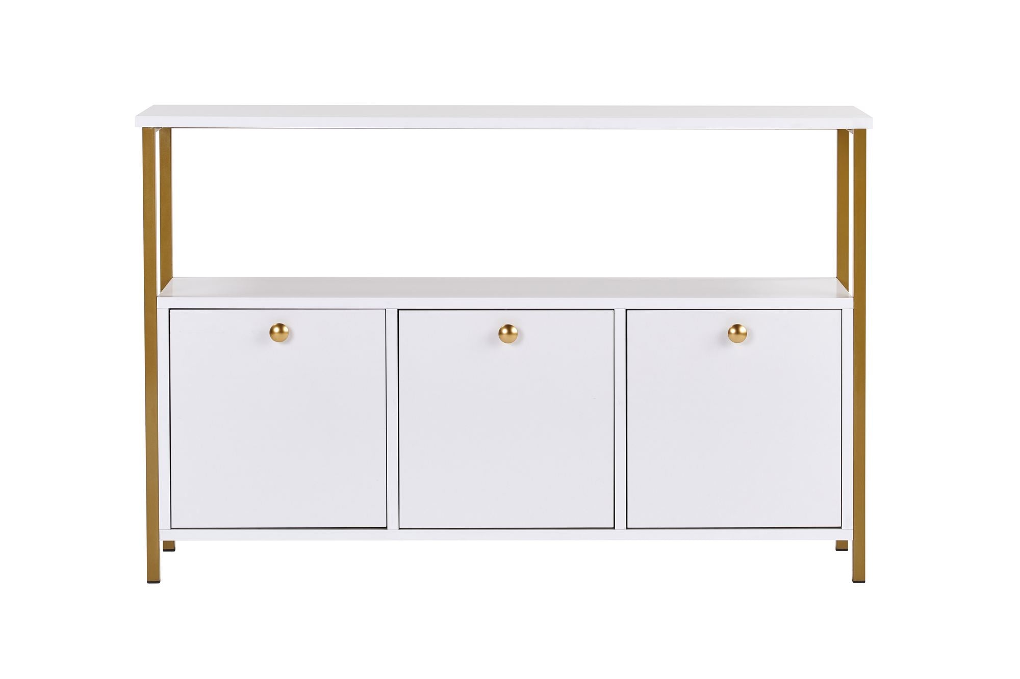Rani Home Konsol Beyaz Gold Metal Ayaklı 120Cm EG-5273