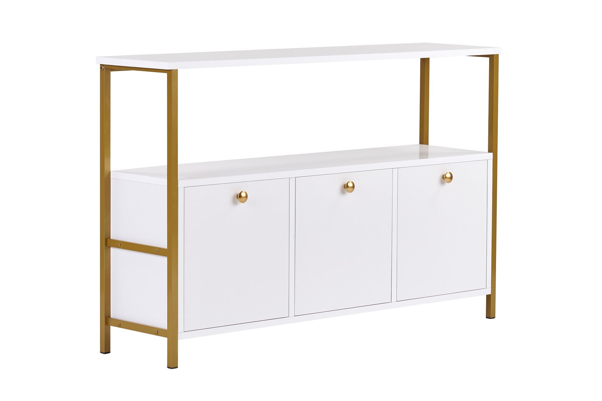 Rani Home Konsol Beyaz Gold Metal Ayaklı 120Cm EG-5273