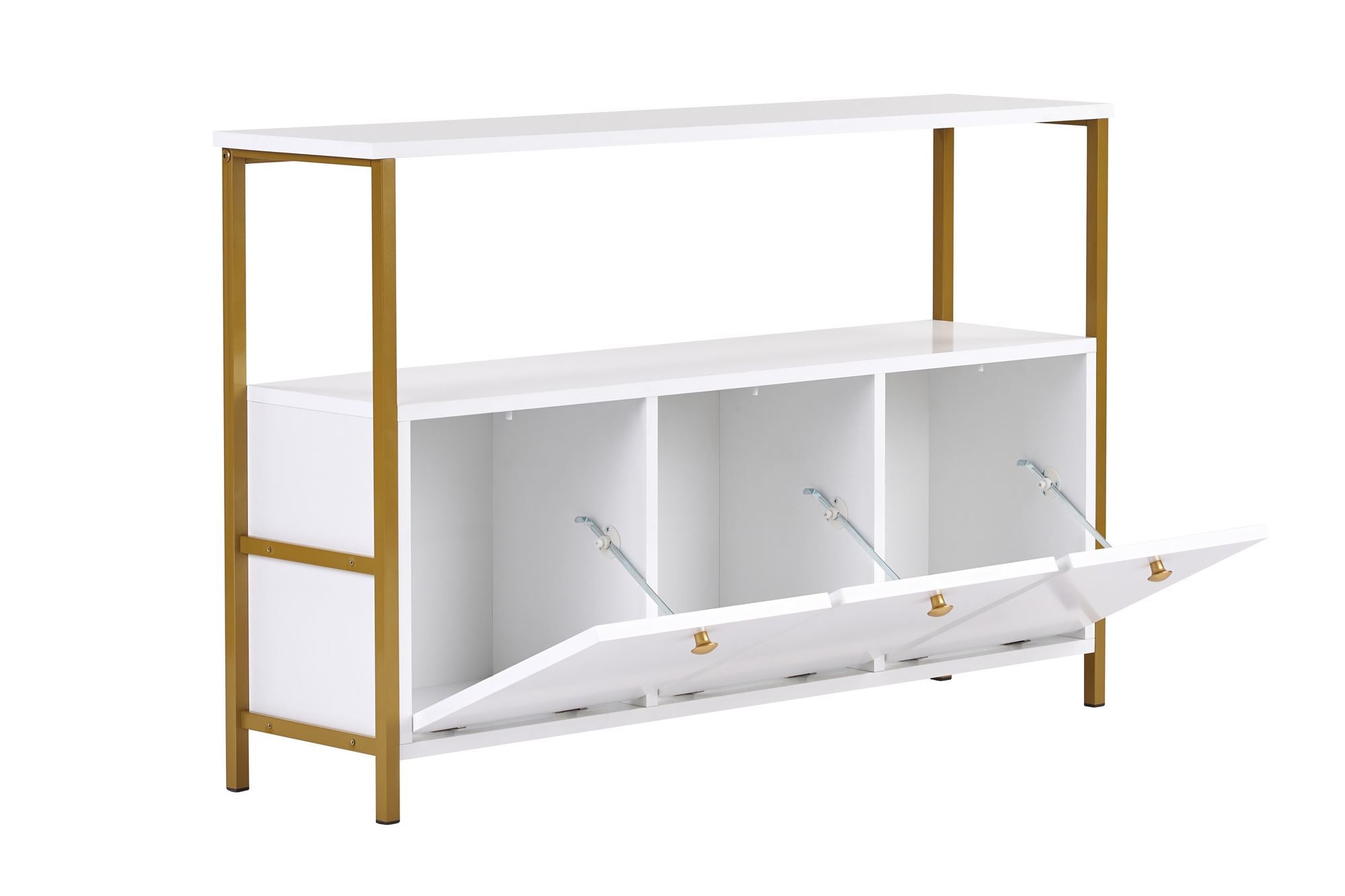 Rani Home Konsol Beyaz Gold Metal Ayaklı 120Cm EG-5273