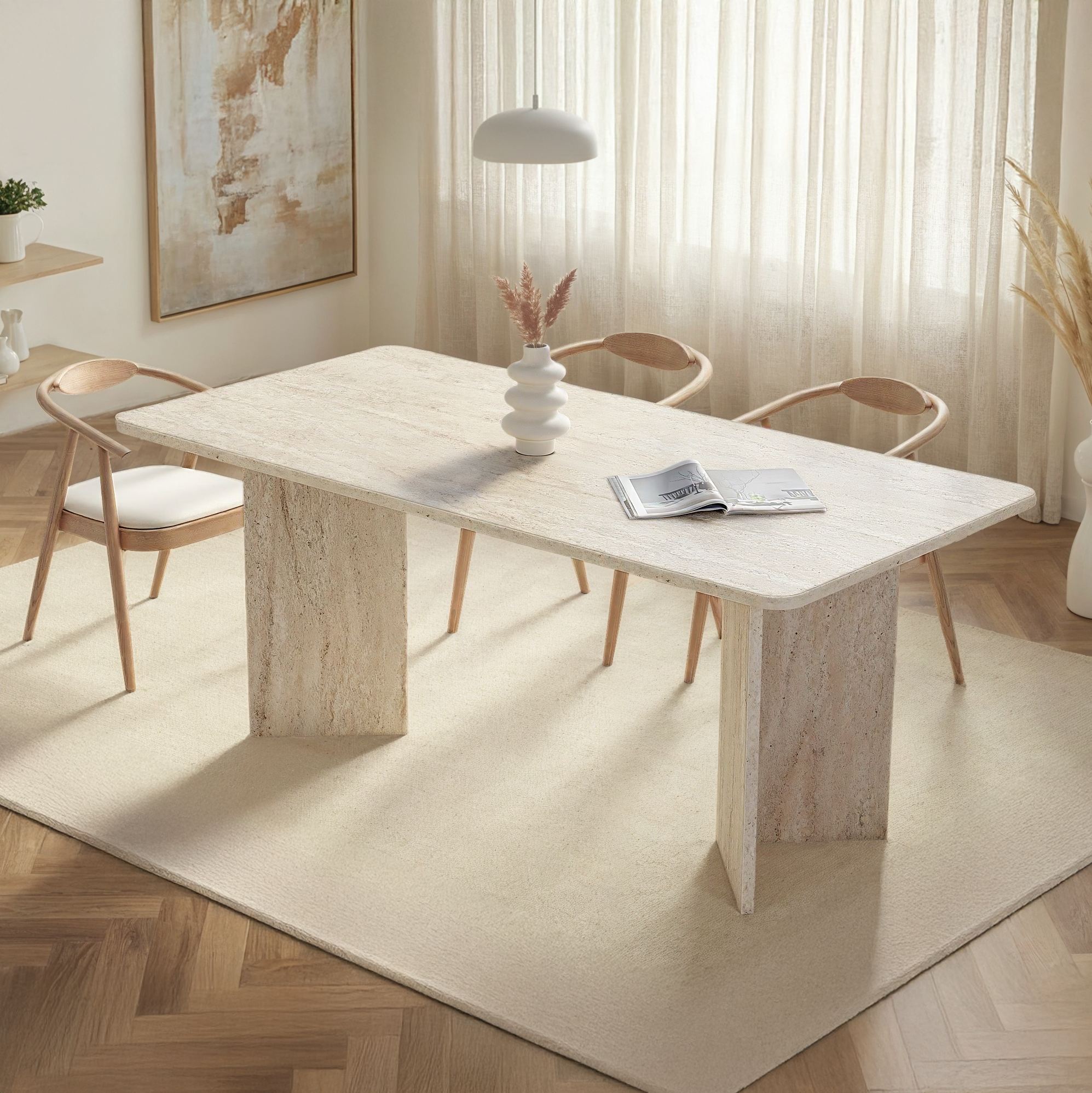 Rani Home Yemek Masası Traverten 180Cm GA-5359