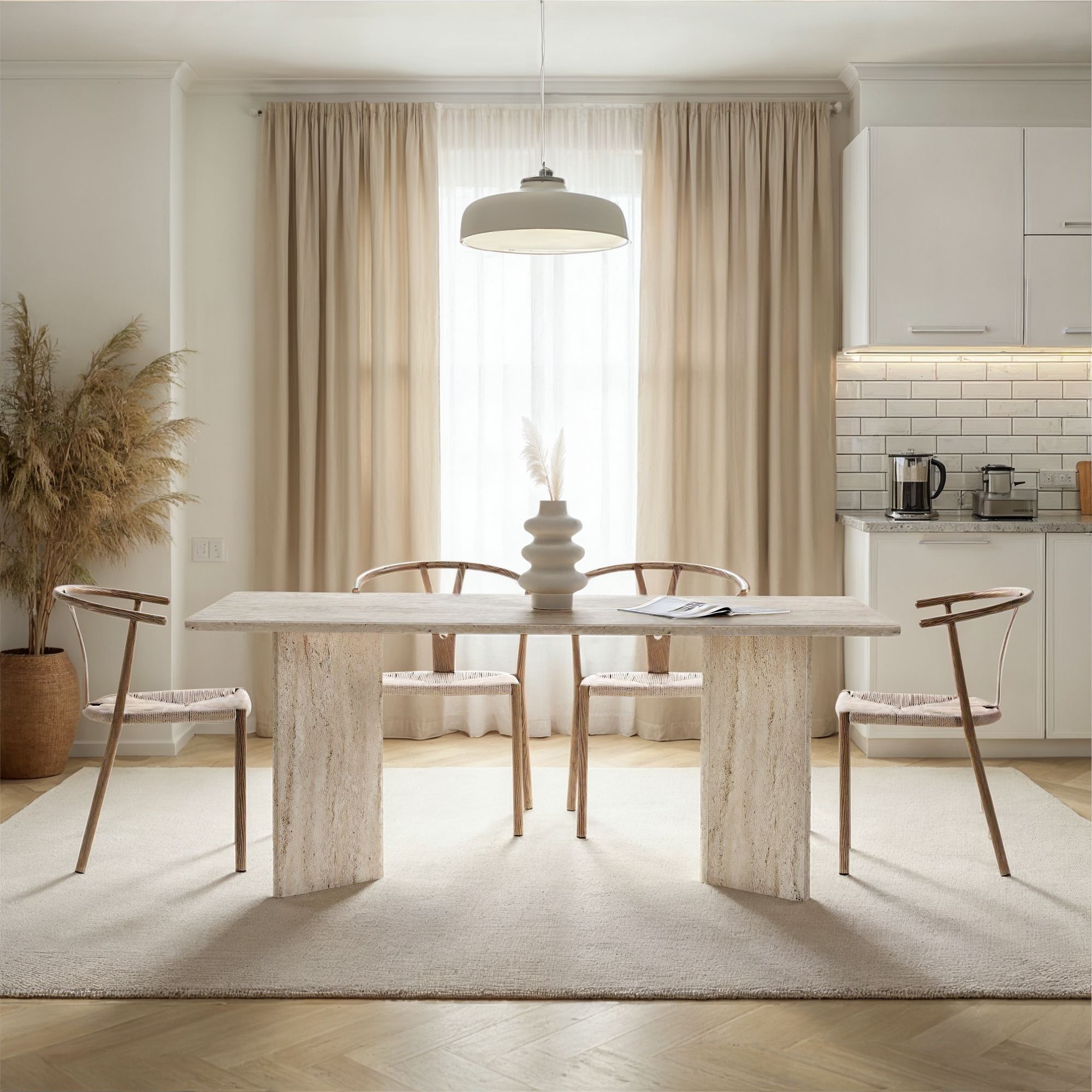 Rani Home Yemek Masası Traverten 180Cm GA-5359