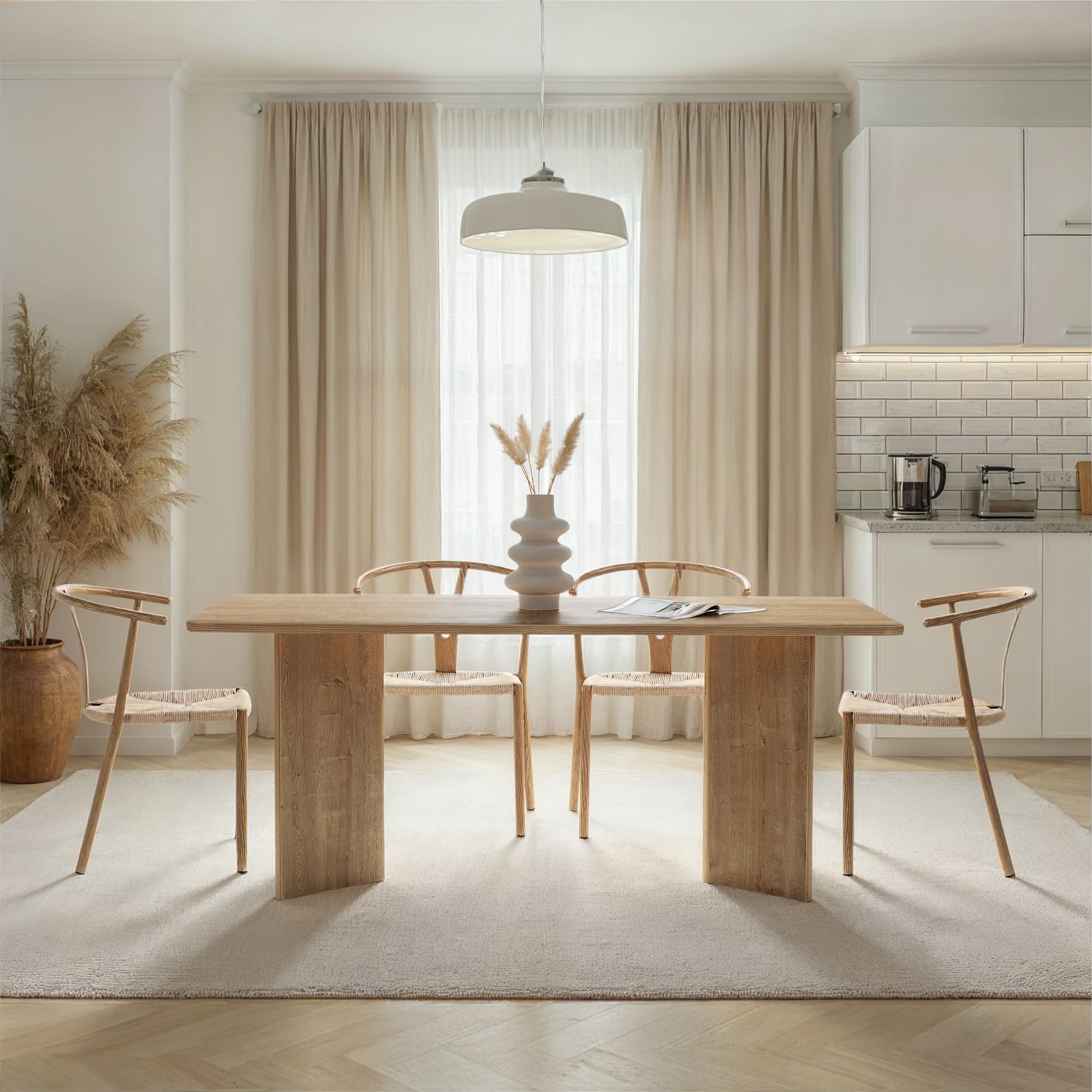 Rani Home Yemek Masası Bal Meşe 180Cm GA-5357