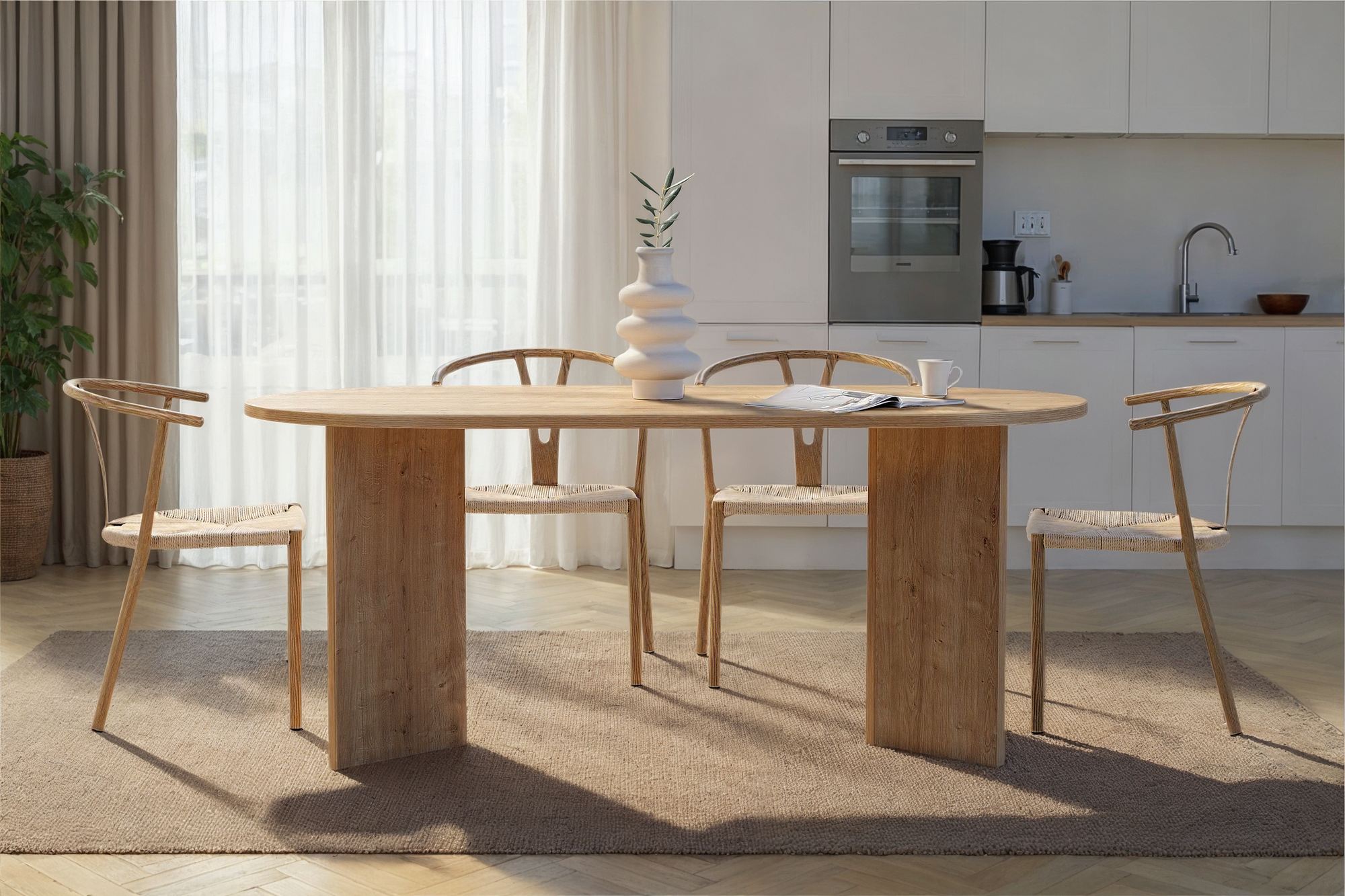 Rani Home Yemek Masası Safir Meşe 180Cm GA-5314