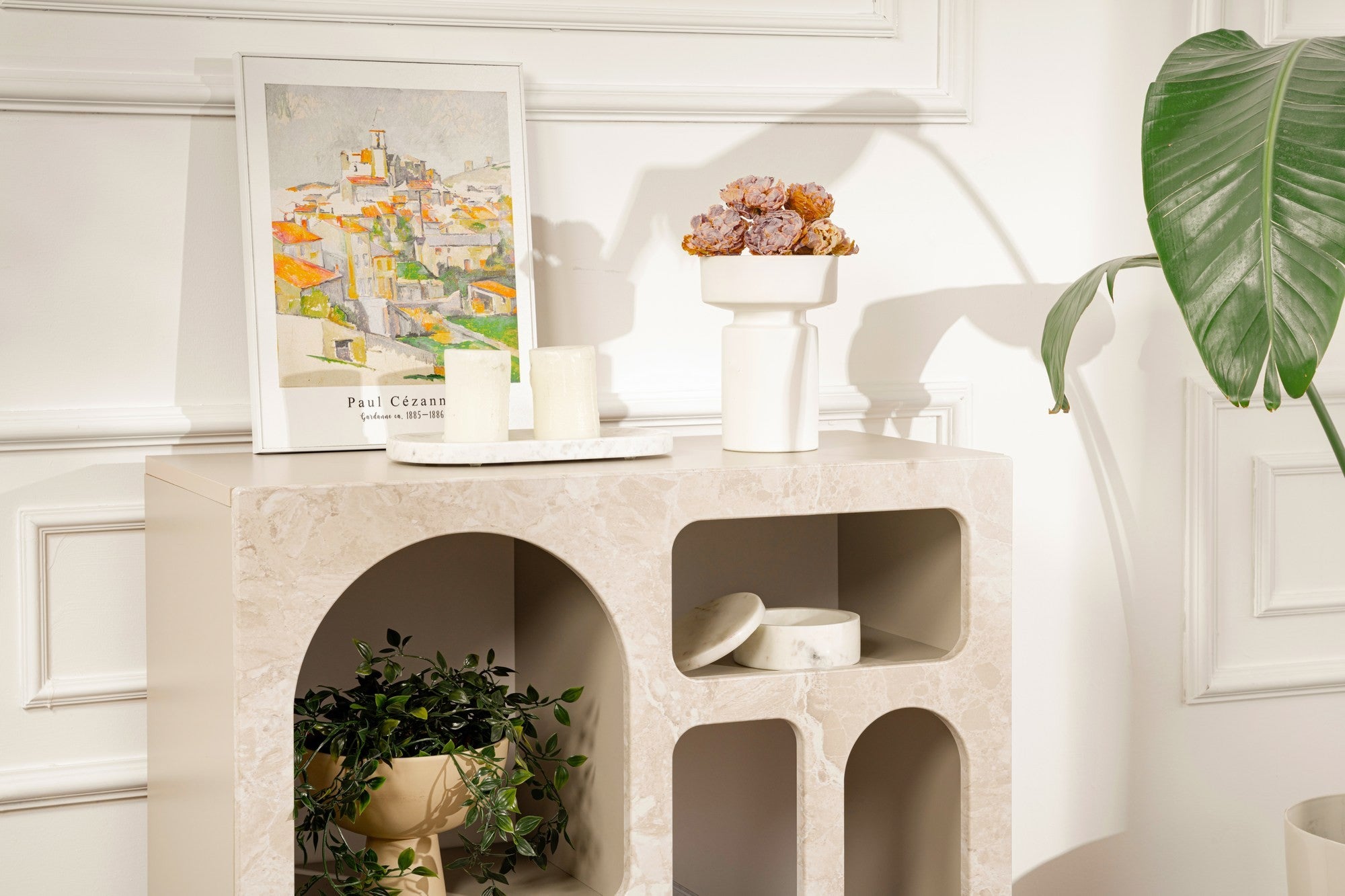 Rani Home Konsol Kumtaşı Mermer Desen 80Cm GD-5332