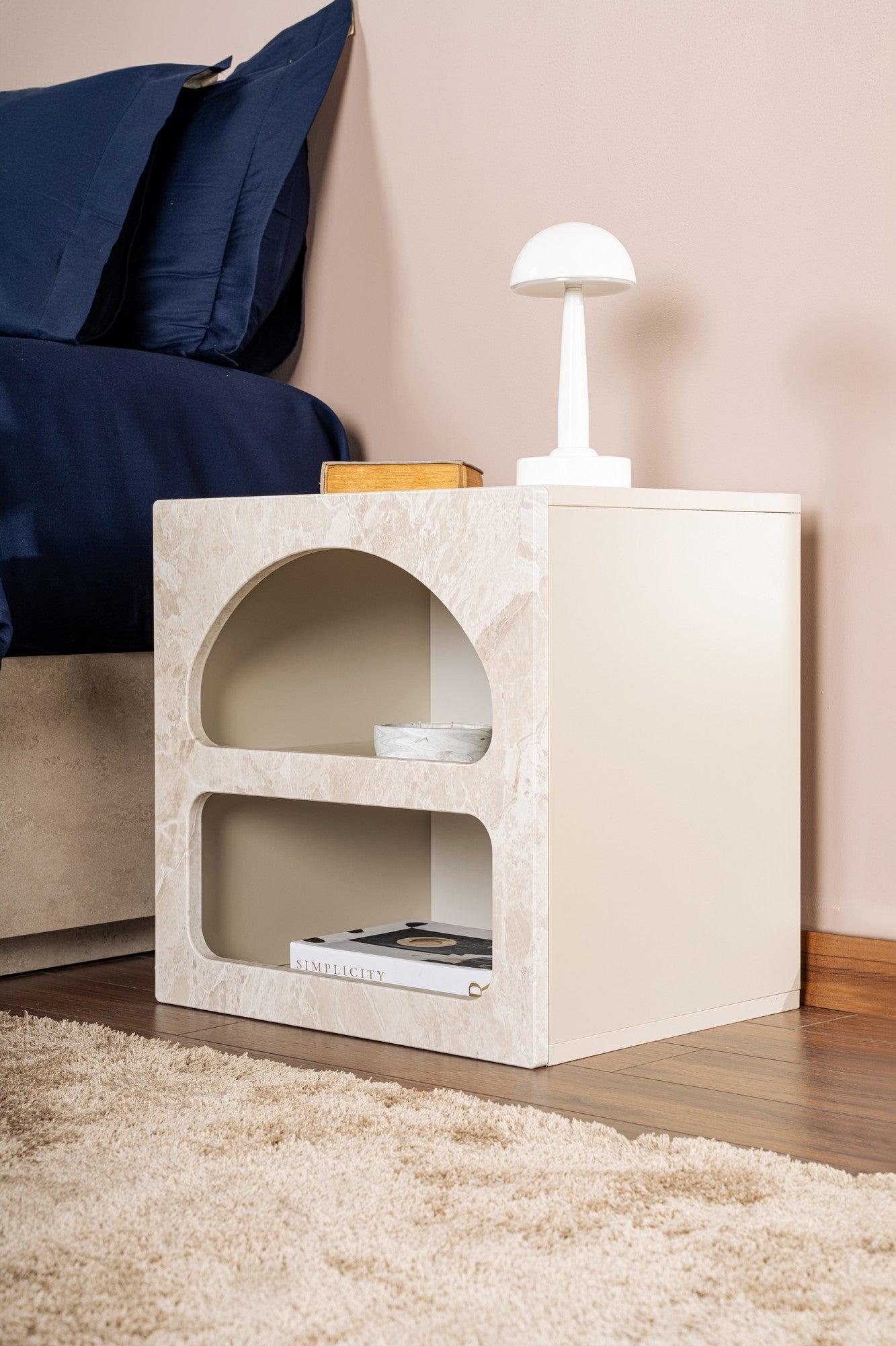 Rani Home Komodin Kumtaşı Mermer Desen 50Cm BD-5329