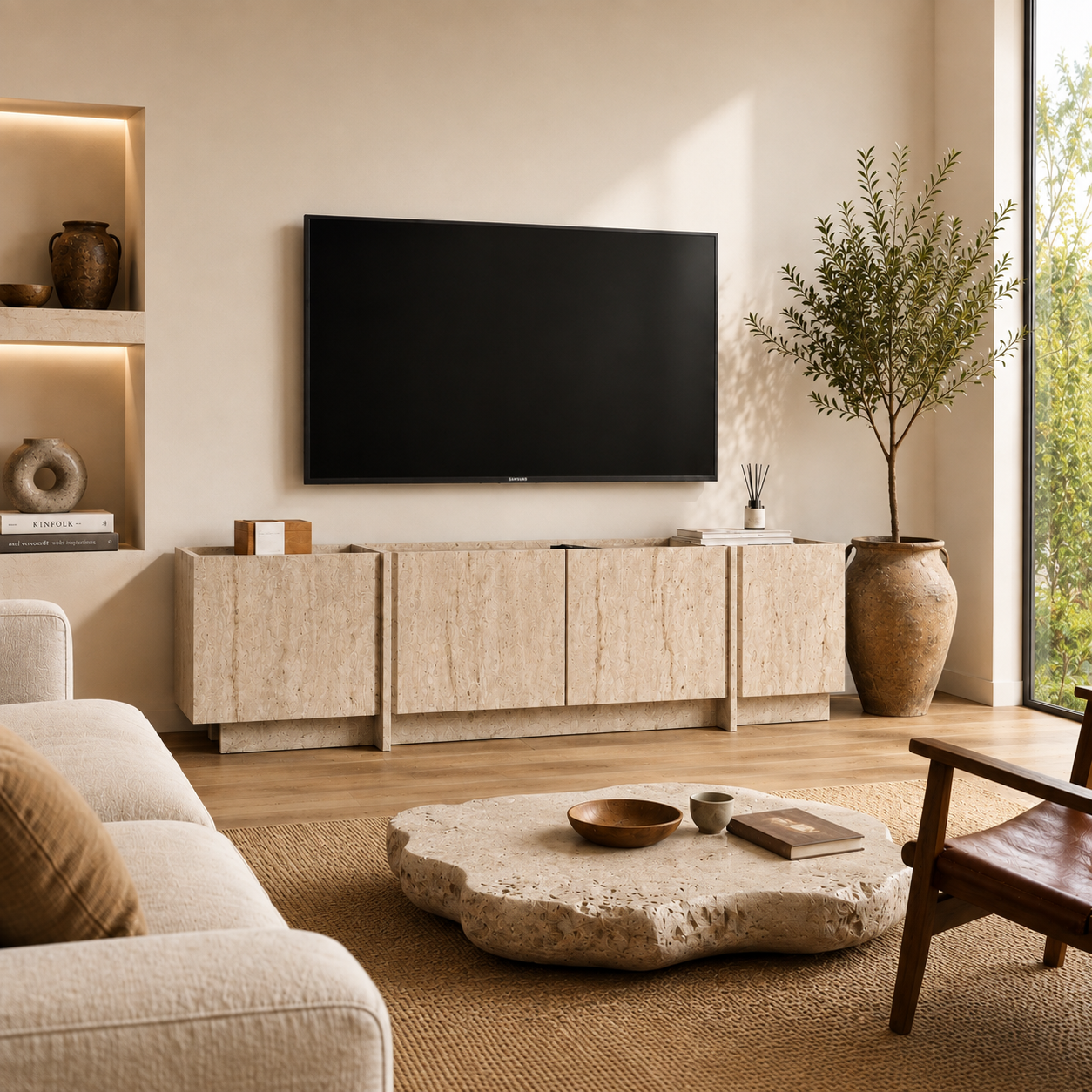 Rani Home Tv Ünitesi Traverten 180 Cm AA-5515