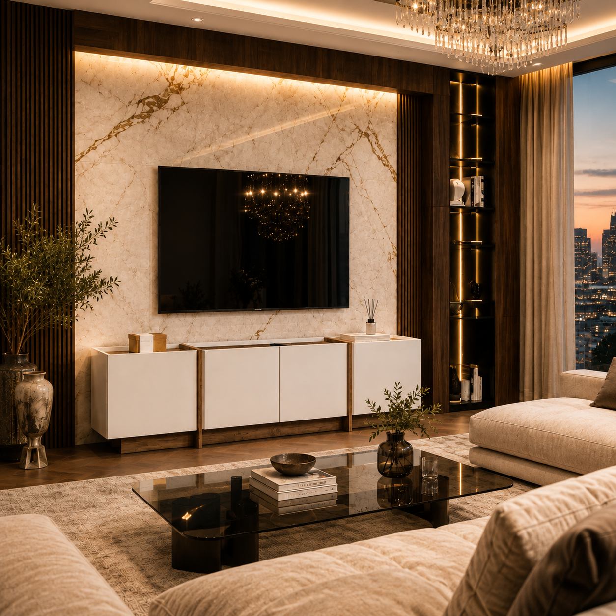Rani Home Tv Ünitesi Beyaz - Atlantik Çam 180 Cm AA-5327