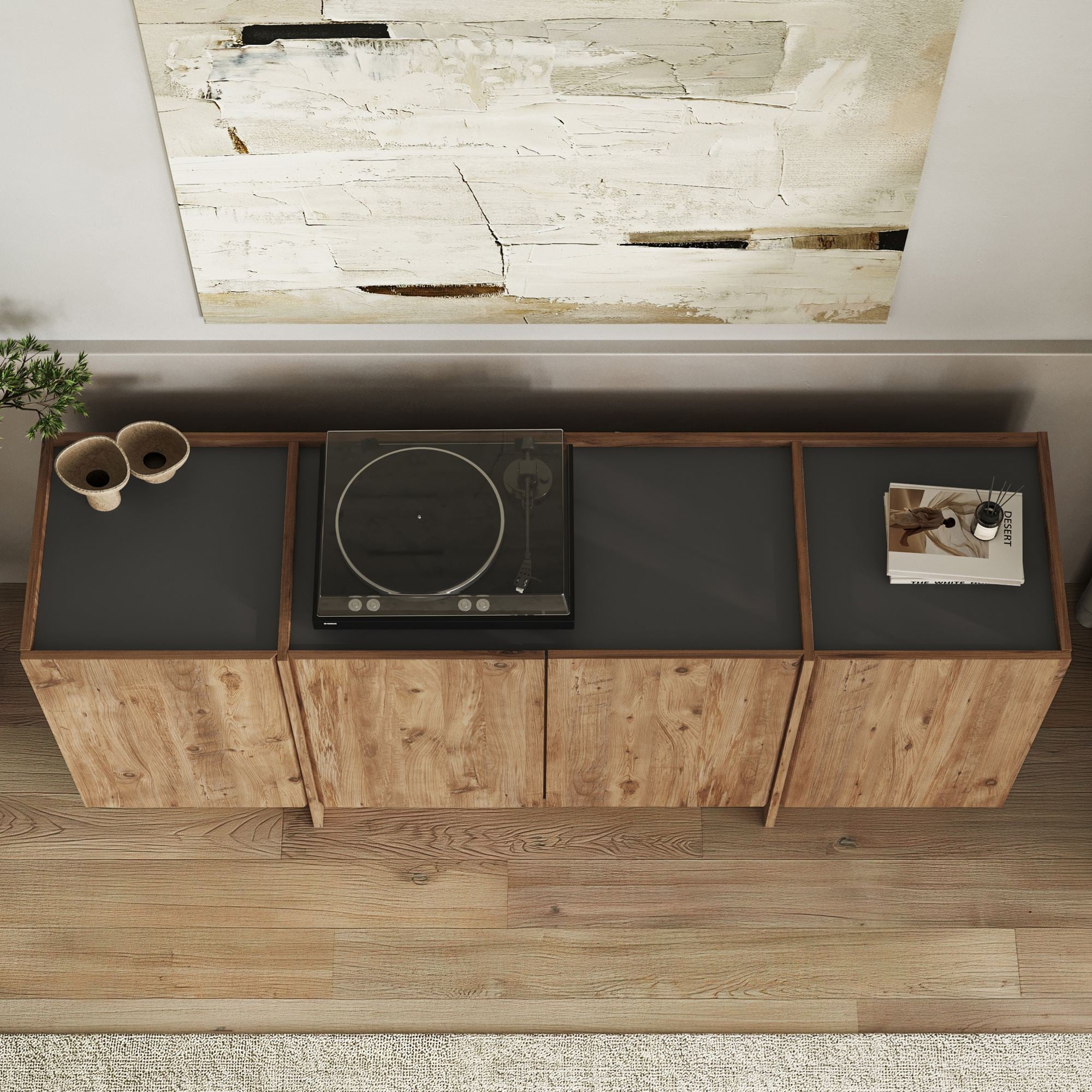 Rani Home Konsol Atlantik Çam - Antrasit 180Cm GD-5517