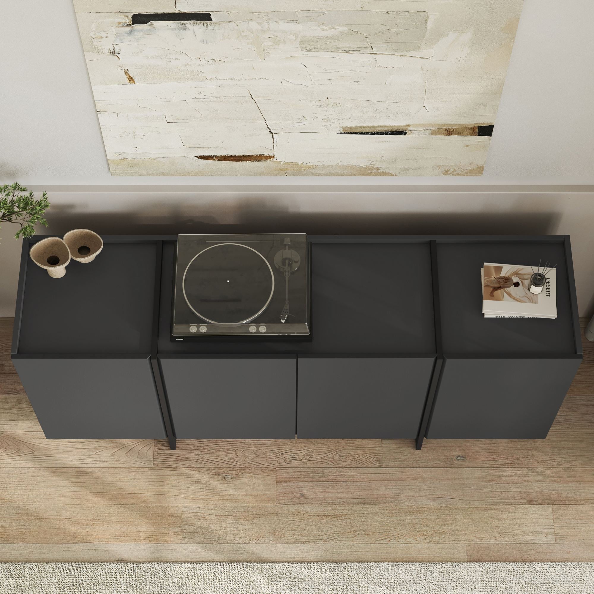 Rani Home Konsol Antrasit - Siyah 180Cm GD-5516