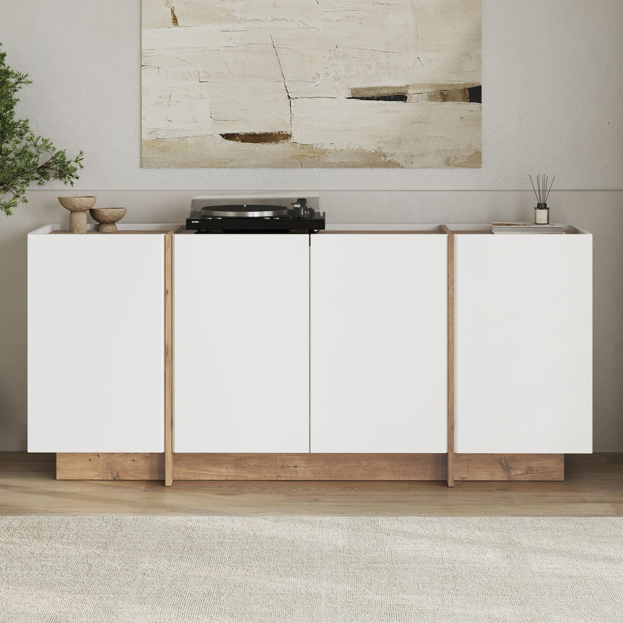 Rani Home Konsol Beyaz - Atlantik Çam 180Cm GD-5520